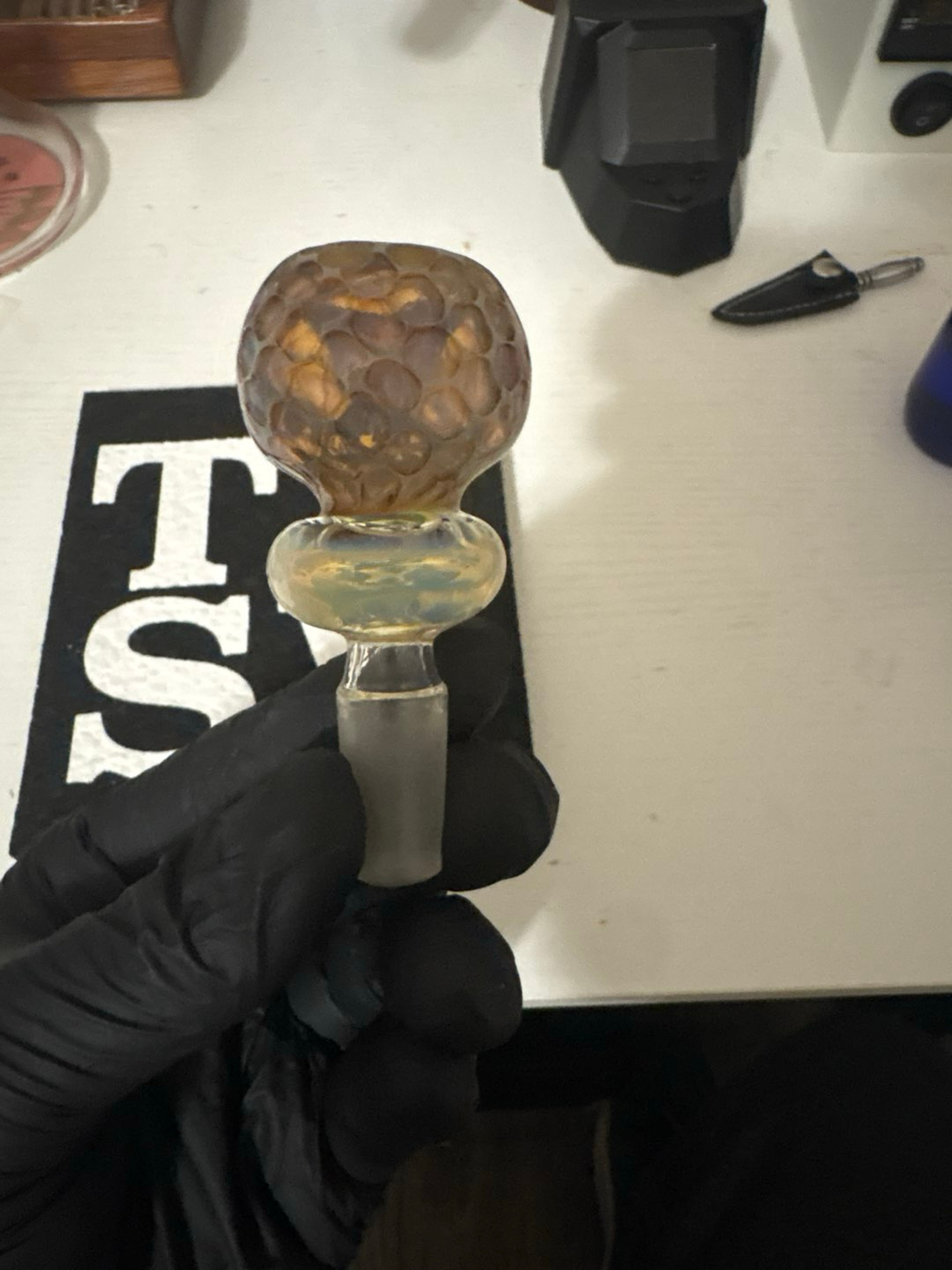 Preview pic of 14mm PASTEL FUMED HONEYCOMB BONG BOWL