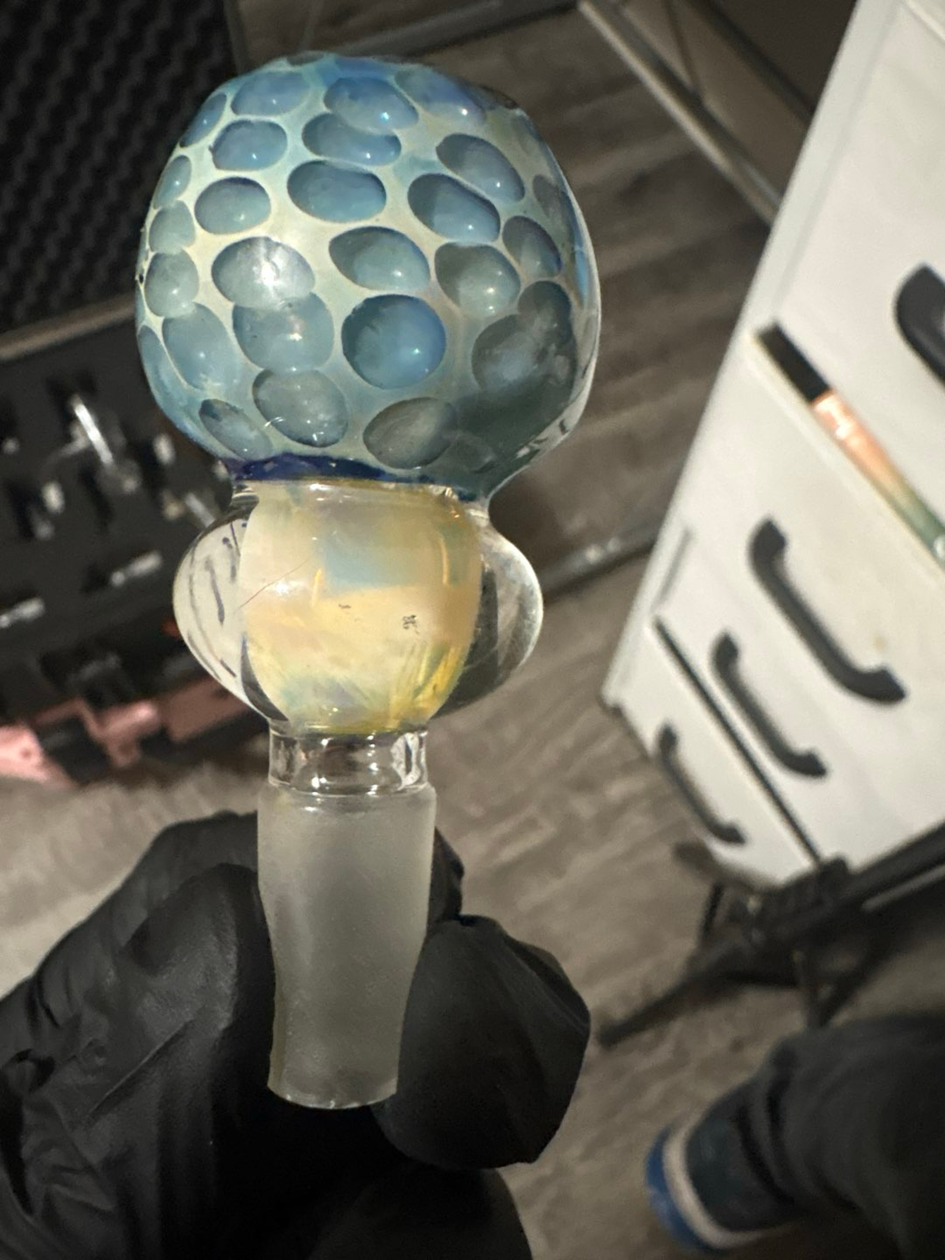 Preview pic of 14mm PASTEL FUMED HONEYCOMB BONG BOWL