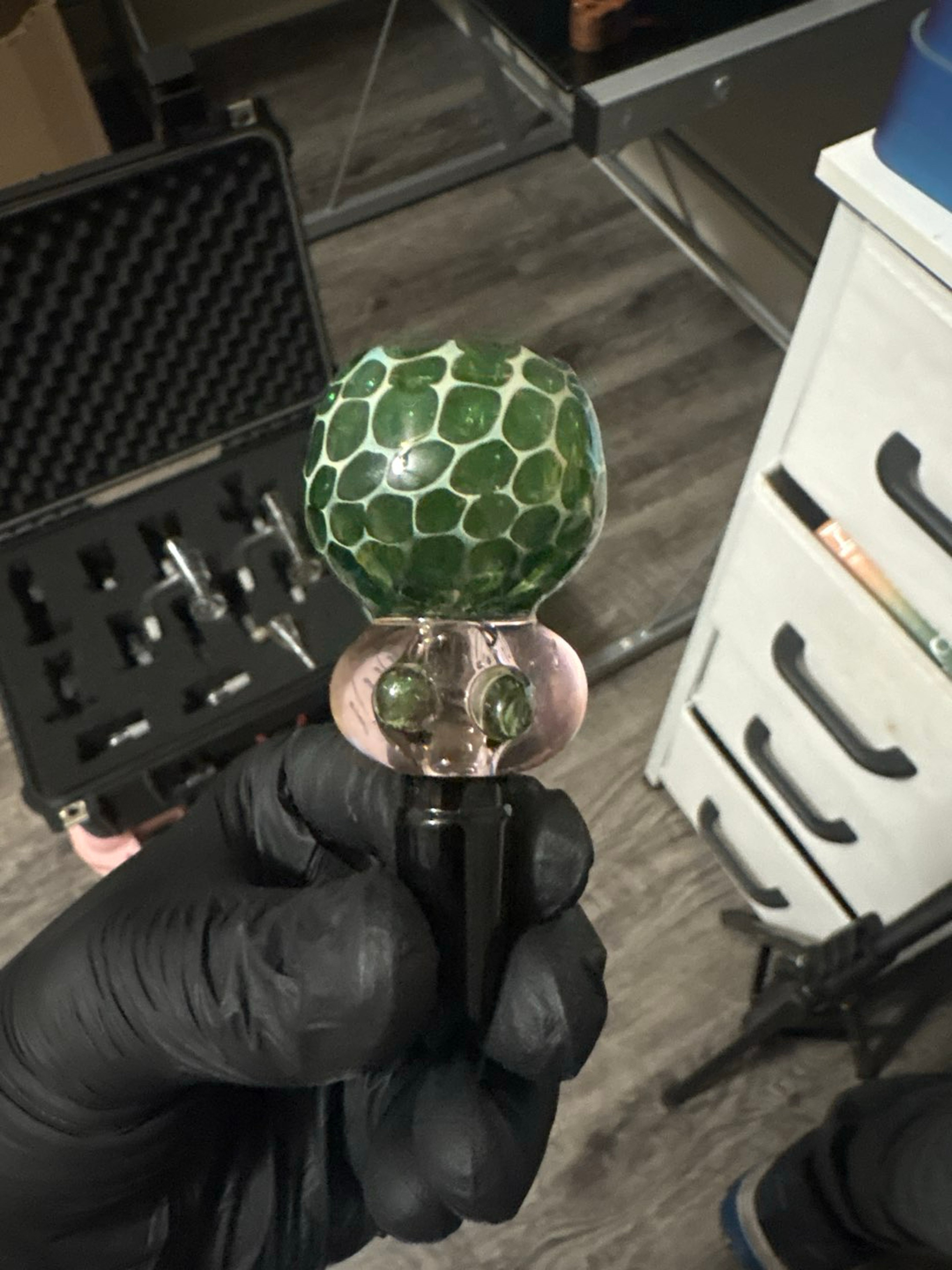Preview pic of 14mm PASTEL FUMED HONEYCOMB BONG BOWL 2/2