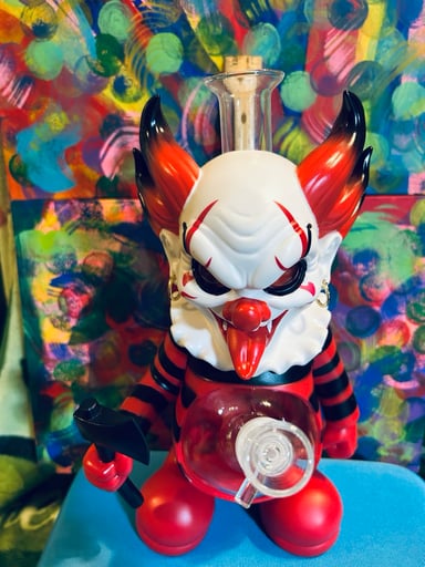 Preview pic of Creepy Clown Glass/Hard plastic PVC Bong