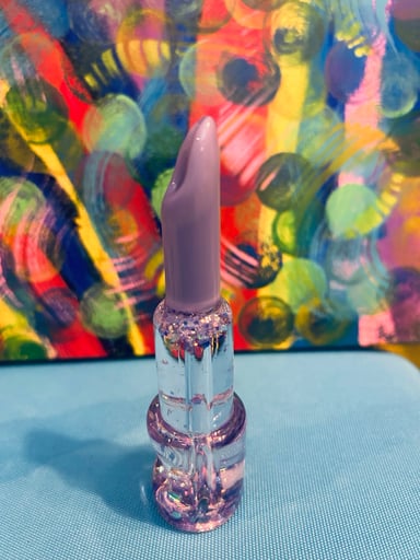 Preview pic of Glass lipstick glitter glycerin hand pipe