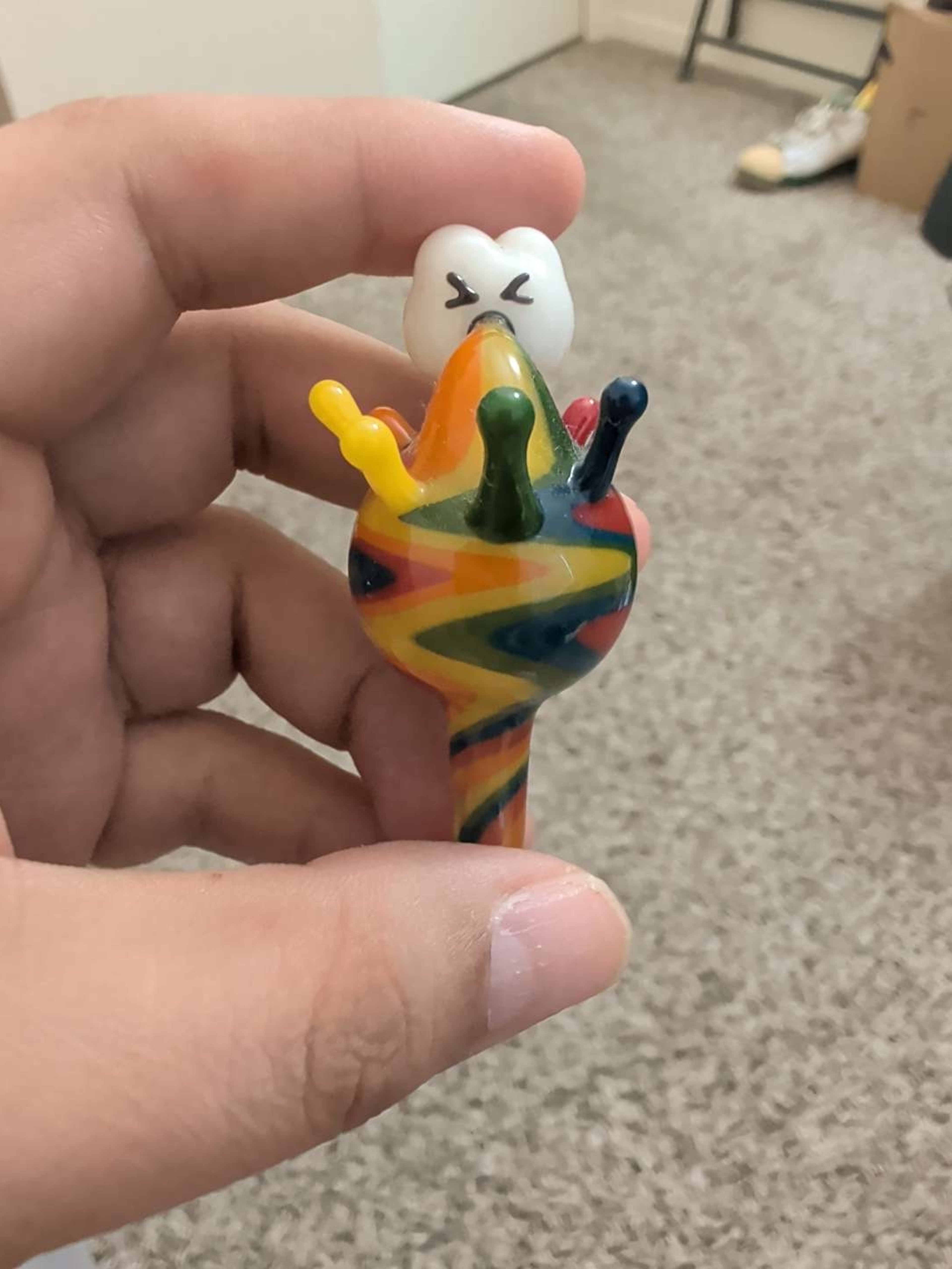 Preview pic of 2021 Heretic glass Rainbow Puking Cloud bubble cap