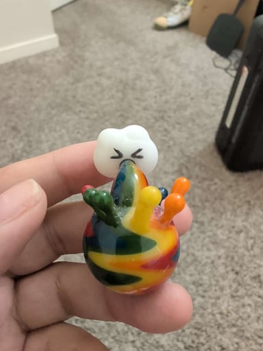 Preview pic of 2021 Heretic glass Rainbow Puking Cloud terp slurper top