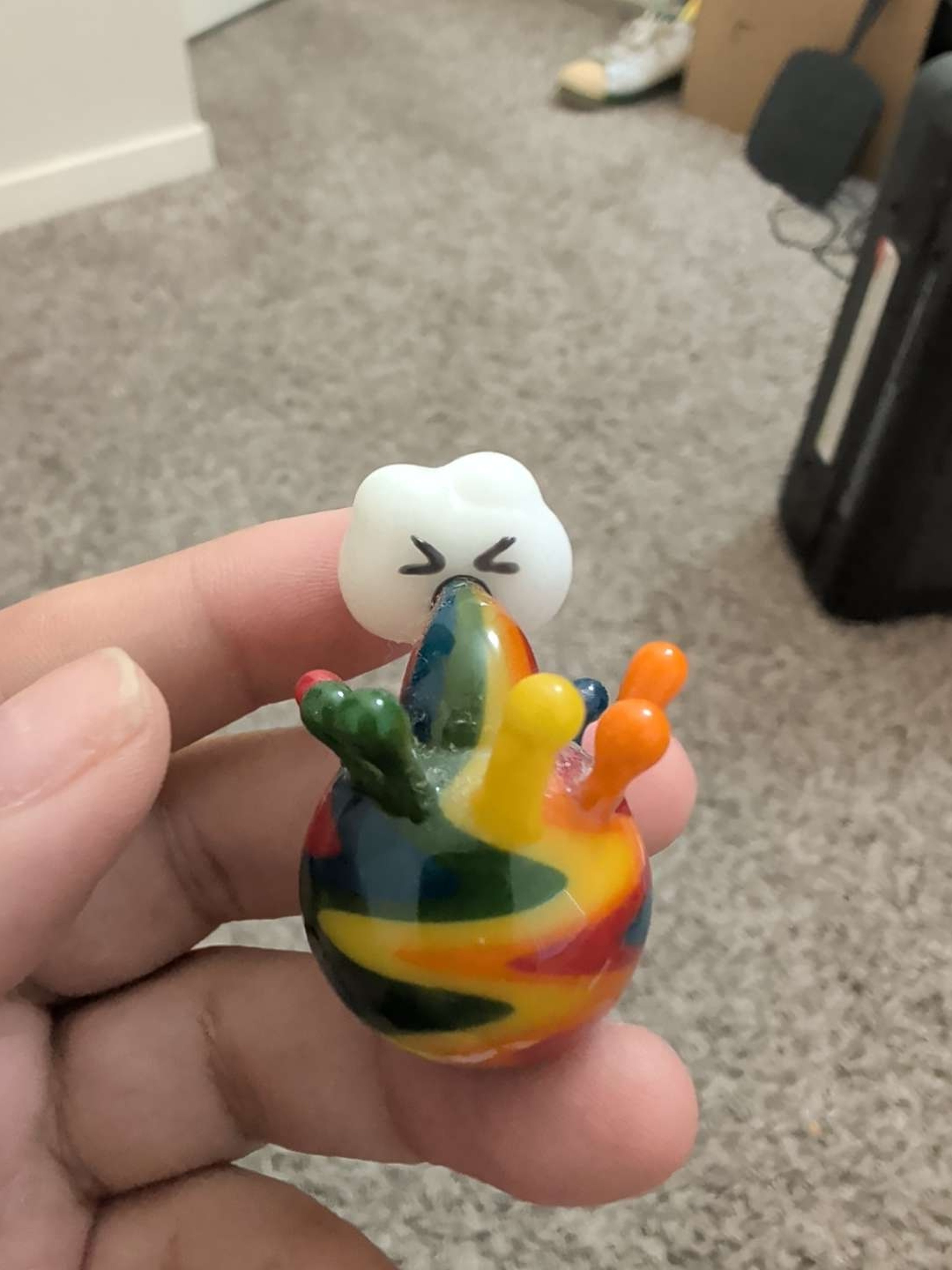 2021 Heretic glass Rainbow Puking Cloud terp slurper top image 0