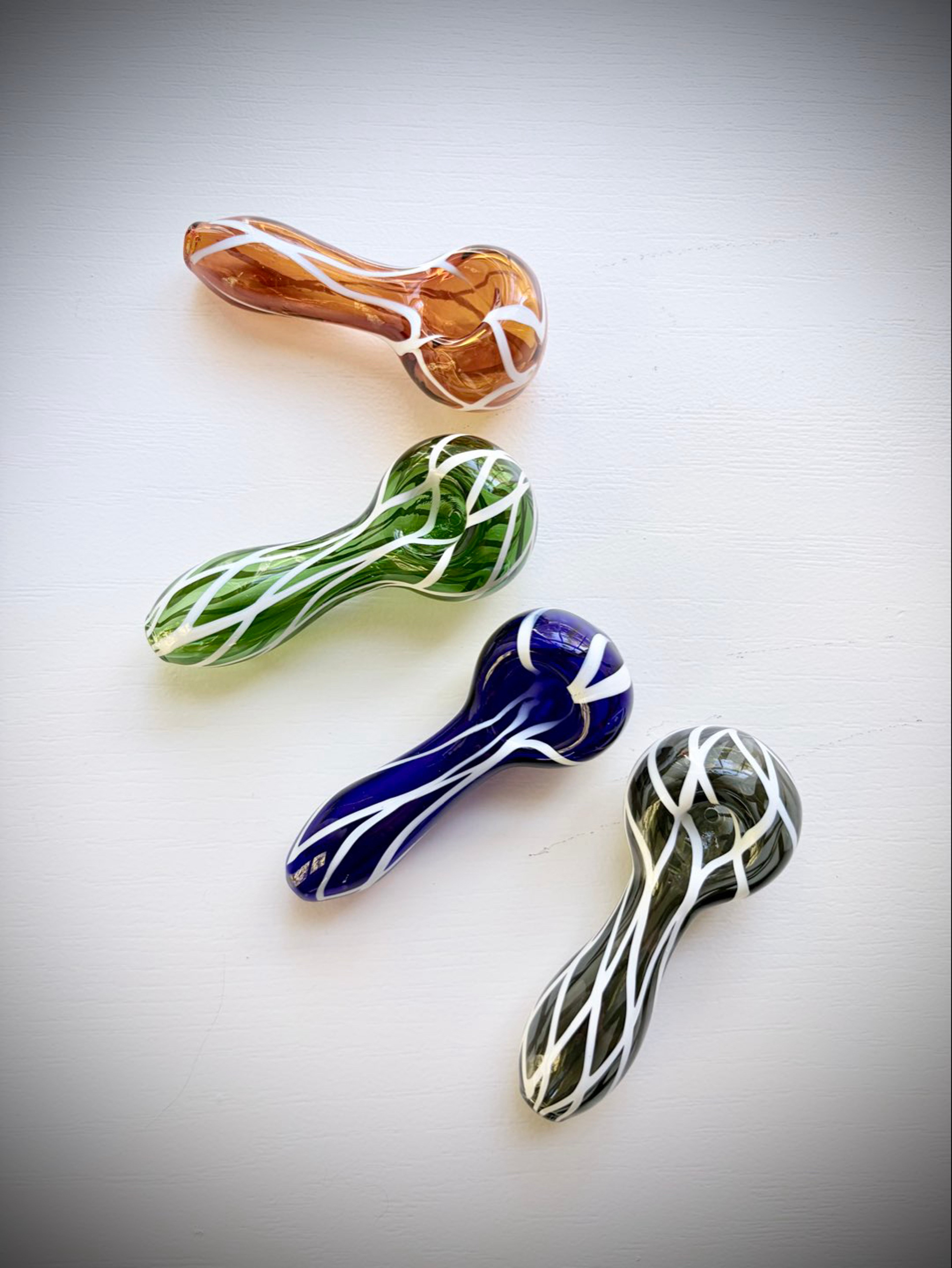 Preview pic of 🔥Full Colorways Set (4pcs) Glass Spoon Pipes - Brand New