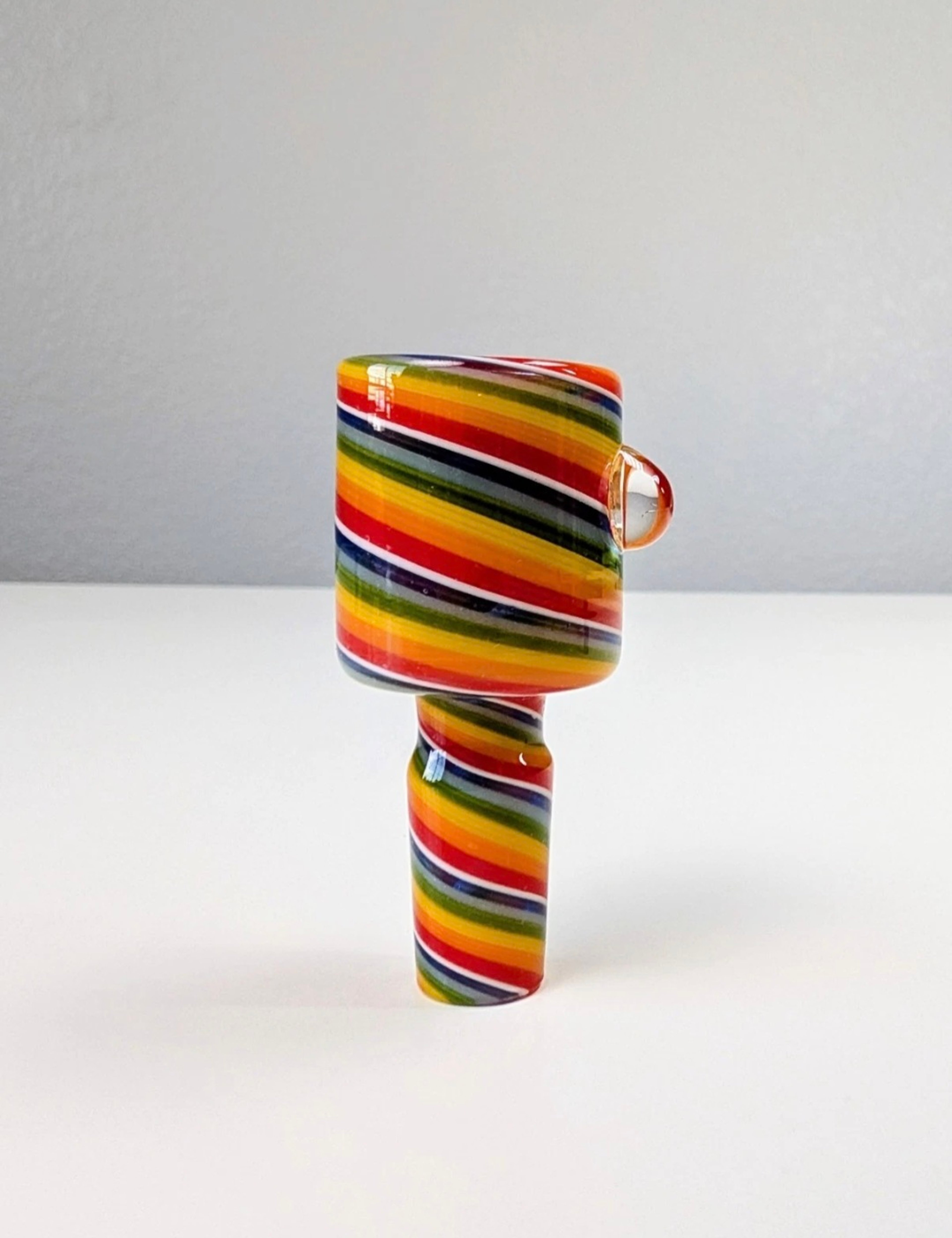 14mm 🚨Premium Quality Glass Bowl🚨 Rainbow Lolipop Design image 0