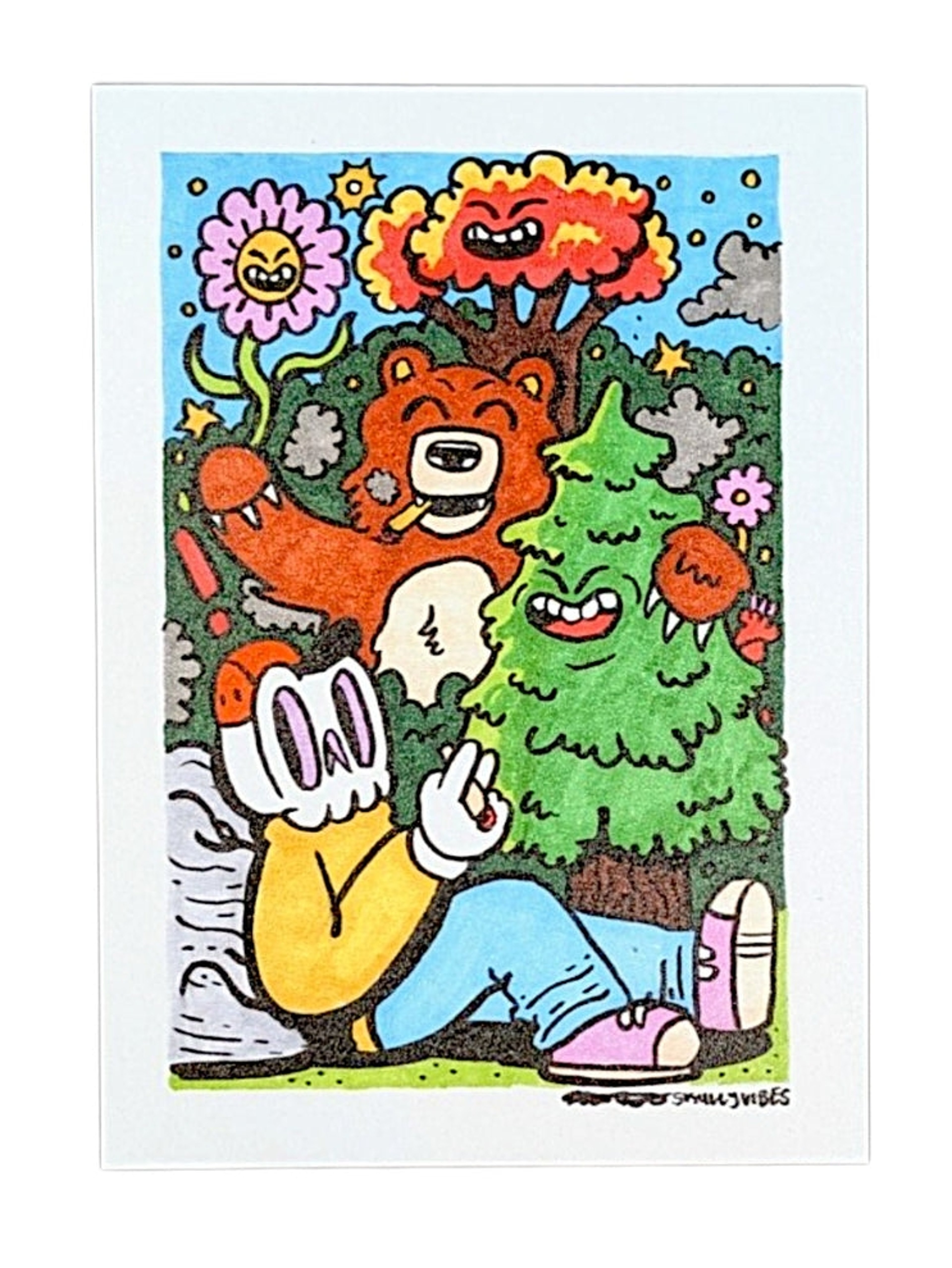 Skully Vibes "Smokey the Bear" Print image 0