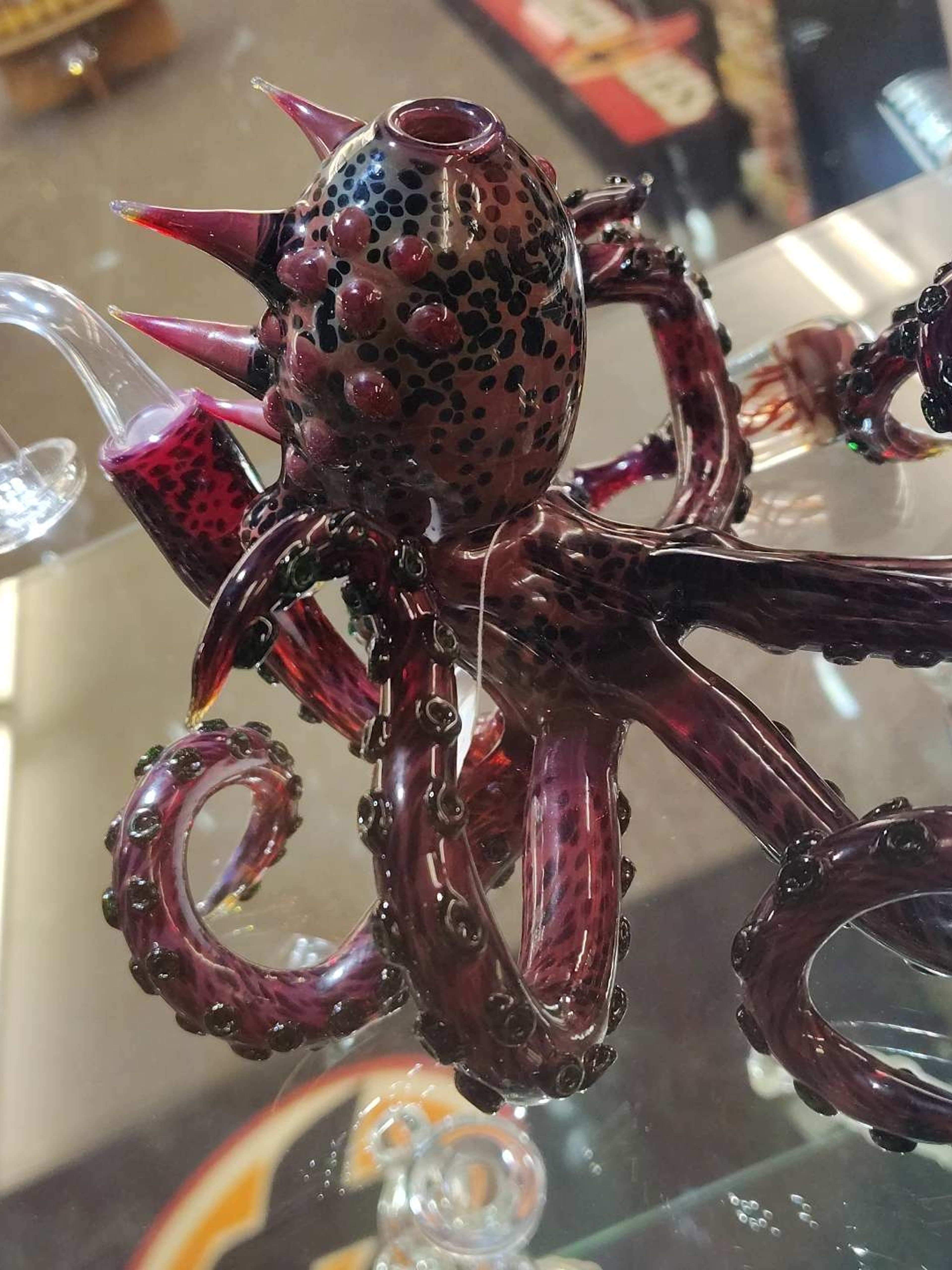 Preview pic of AG/Octopus w/sunflower dead head eyes and Jellyfish dabber...
