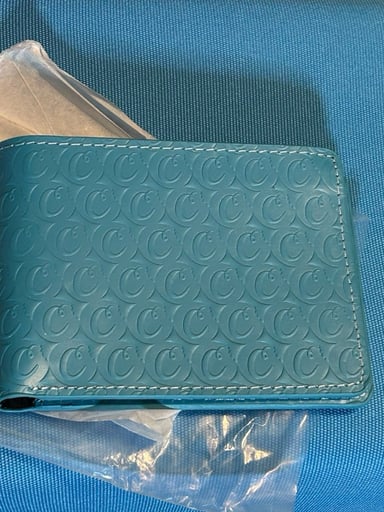 Preview pic of Sleek teal leather wallet by Cookies