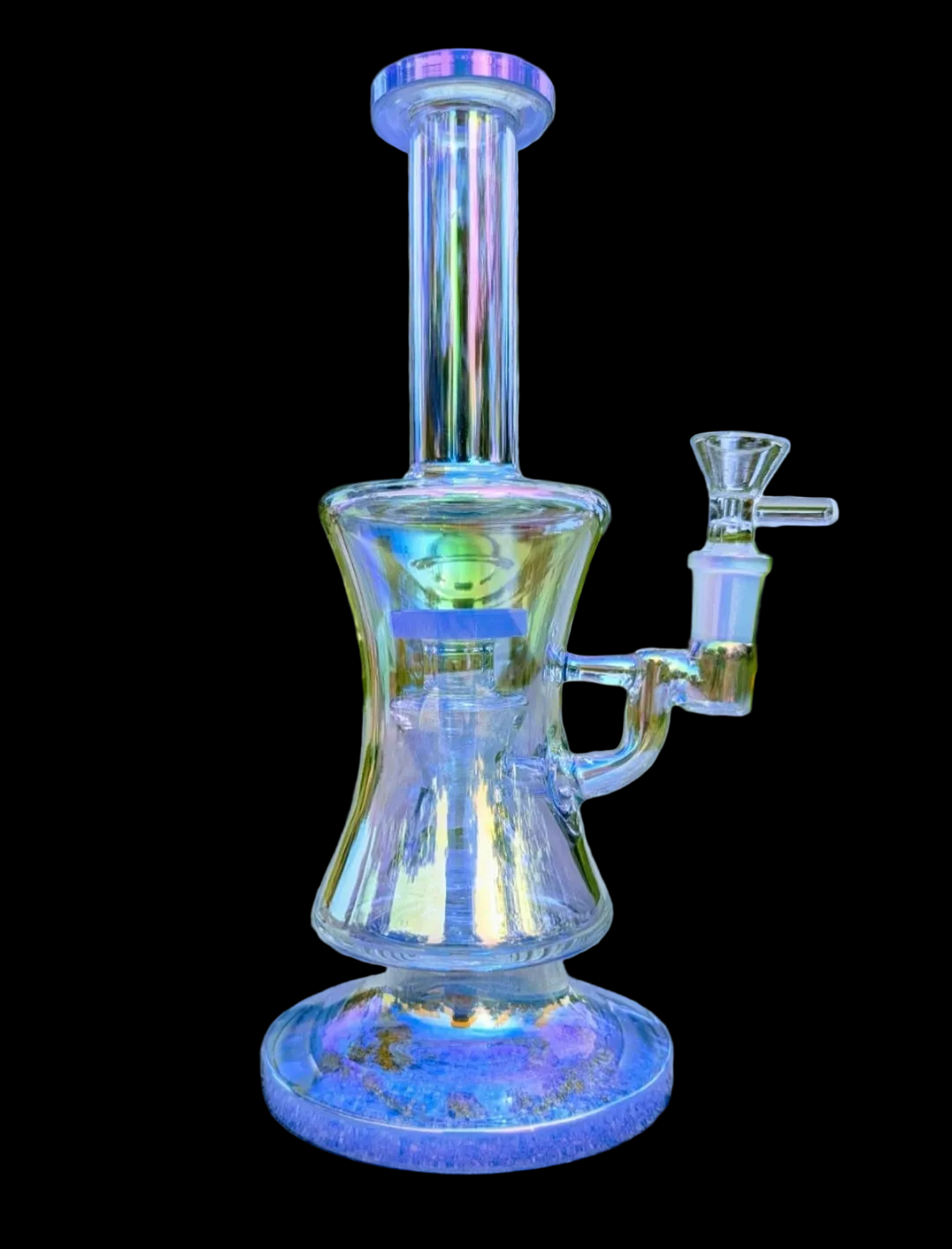 Preview pic of 🚨10' Blue Rainbow Hourglass Design🚨 W/ Percolator & 14mm Bowl