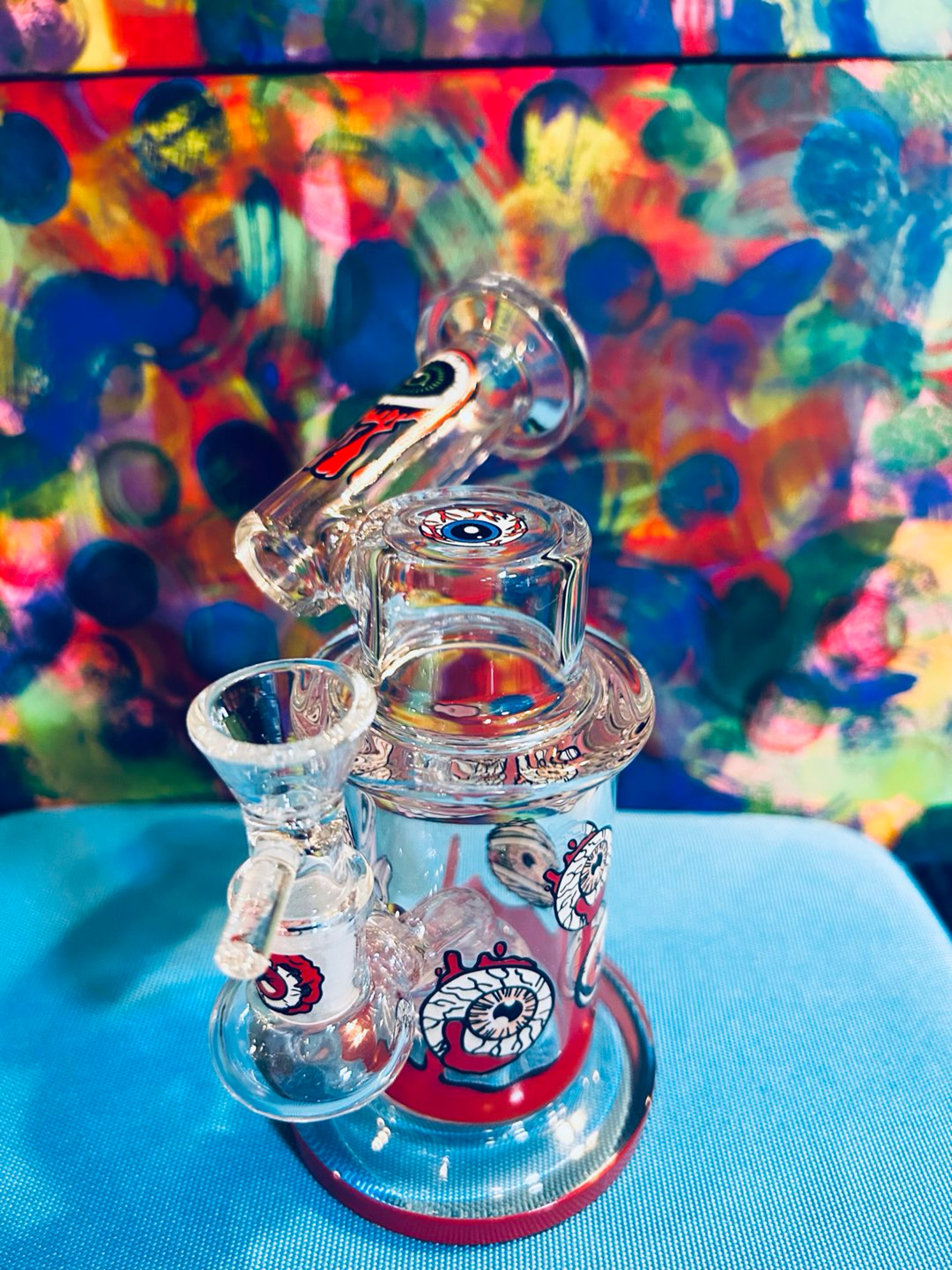 Preview pic of Clear glass Eyeball design sidecar recycler with percolator