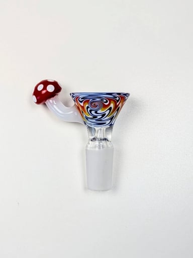 Preview pic of 14mm 🚨Premium Quality Glass Bowl🚨 Blue Haze Mushroom Design