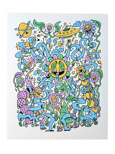 Preview pic of Skully Vibes "Battle for the Garden" Print