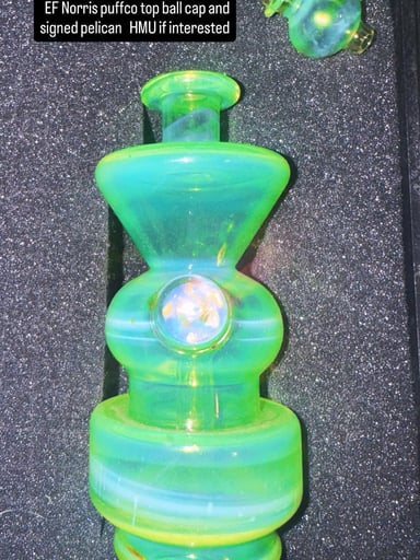 Preview pic of EF Norris puffco attachment and signed case
