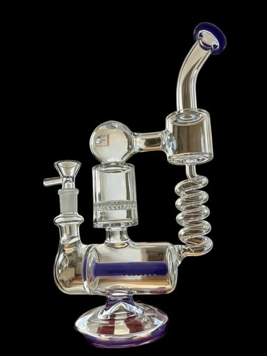 Preview pic of 🚨11.7' Premium Coil Honeycomb🚨 Glass Water Bong W/ 14mm  Bowl