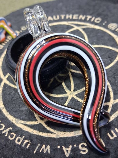 Preview pic of Beautiful,Vintage,Abstract,Glass Pendant