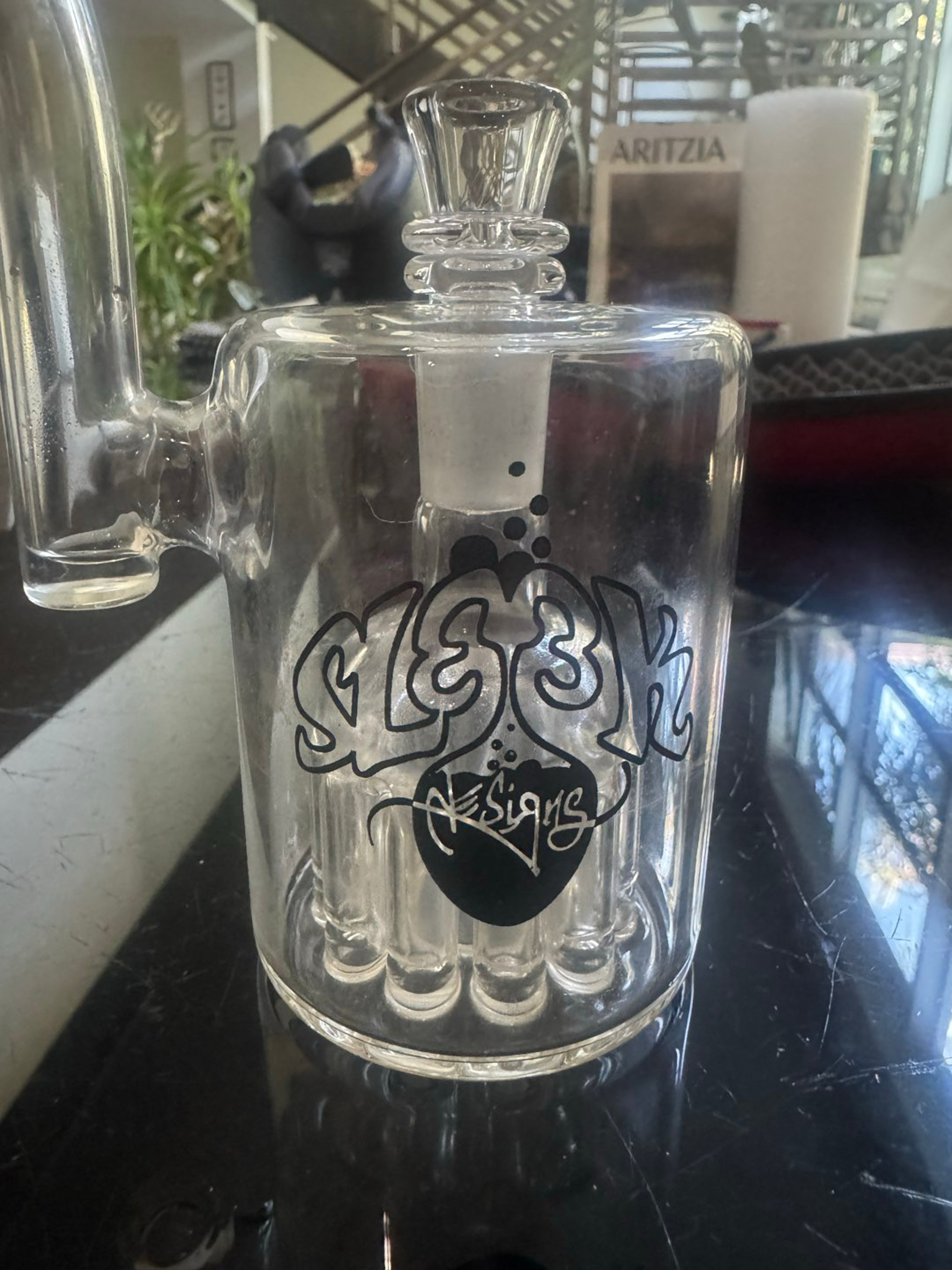 Preview pic of Sl33k Designs Mini Dab Rig — Tree Perc, Quartz Banger + Red Branded Hard Case