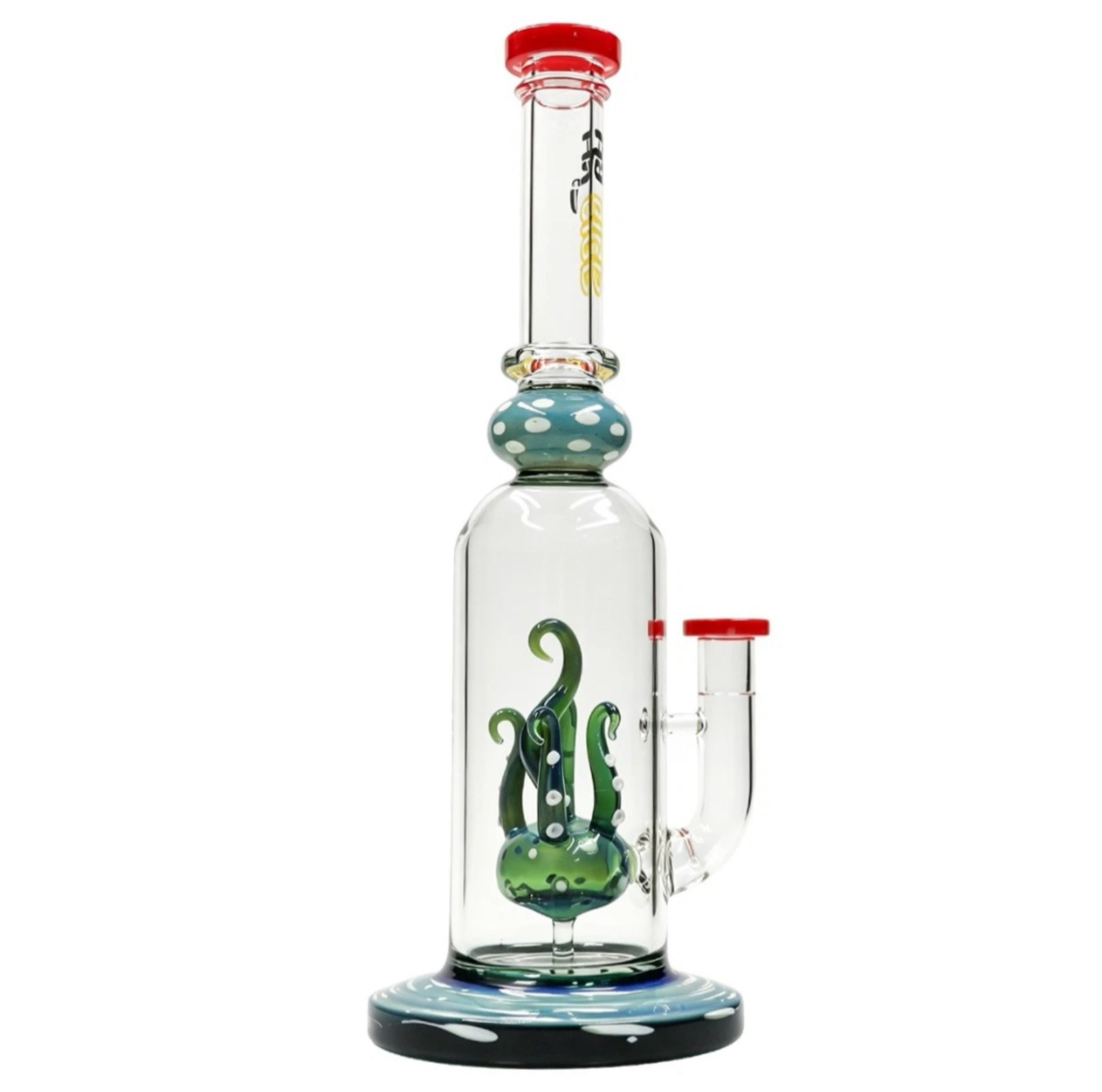 🚨12' Premium High Quality Glass Water Bong W/Octopus Design & 14mm Bowl image 0