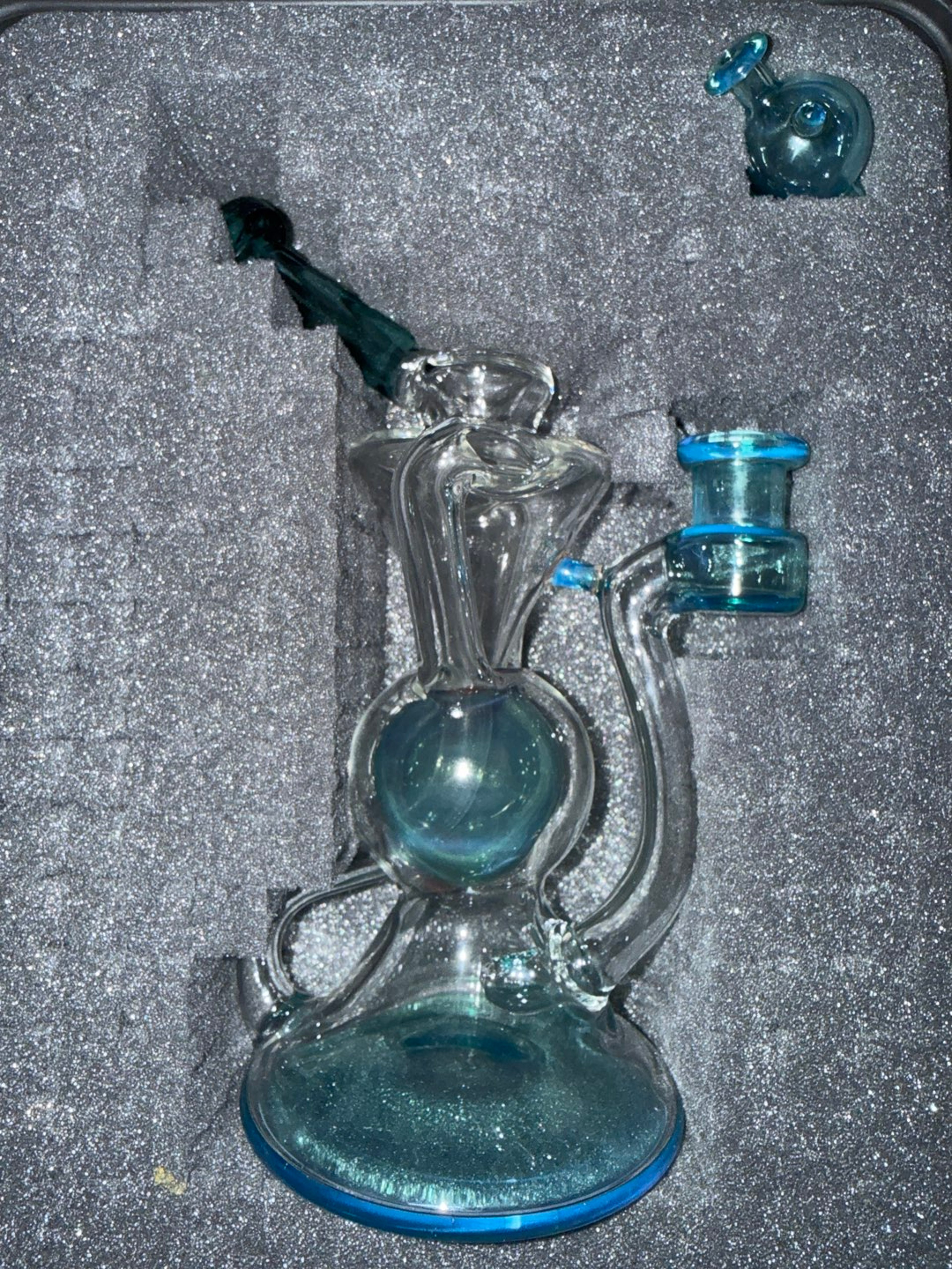 Preview pic of Blew Glass Recycler + Matching Cap