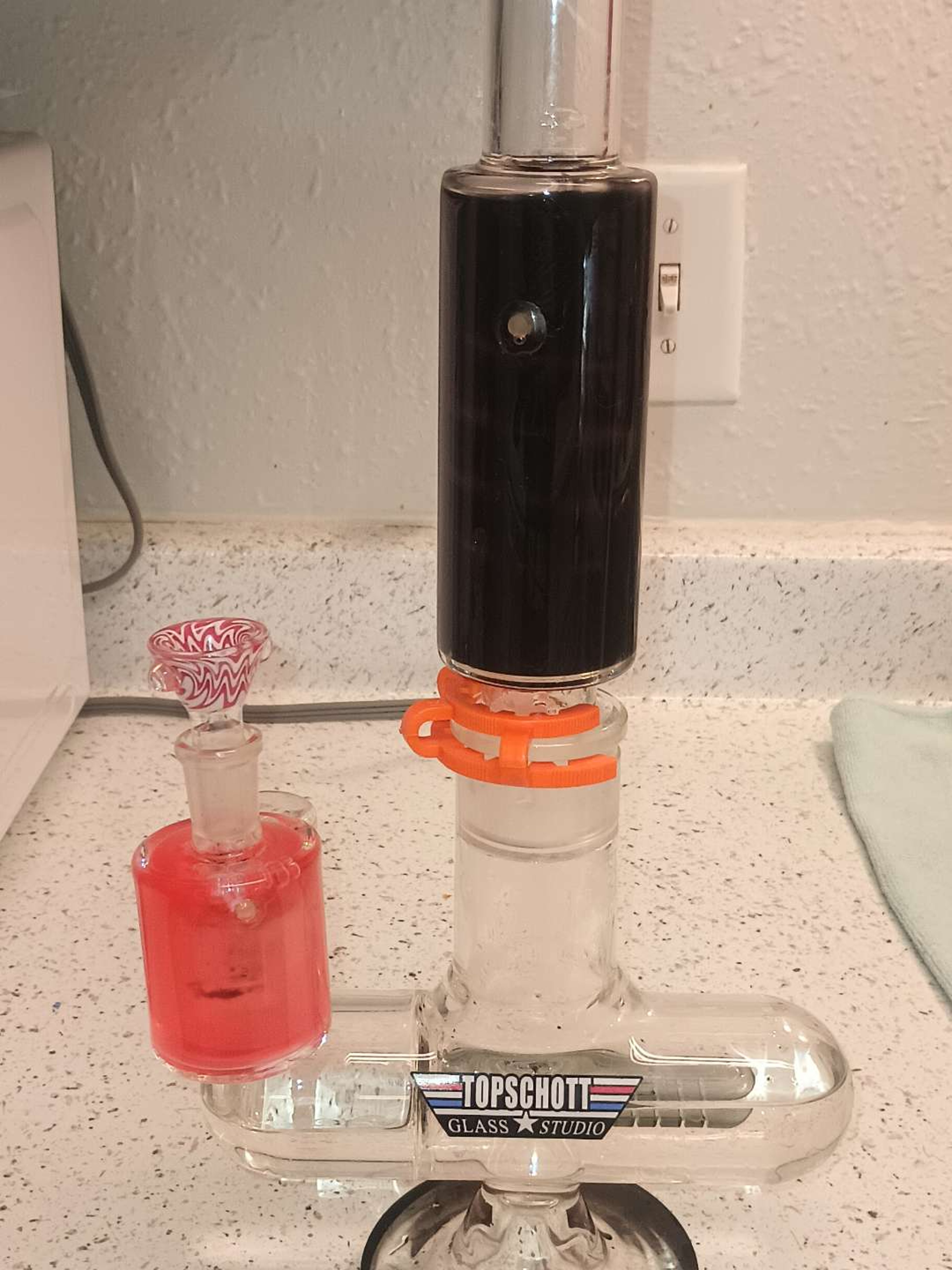 14 mm Topschott glycerin bong (with ash catch and bowl) image 0