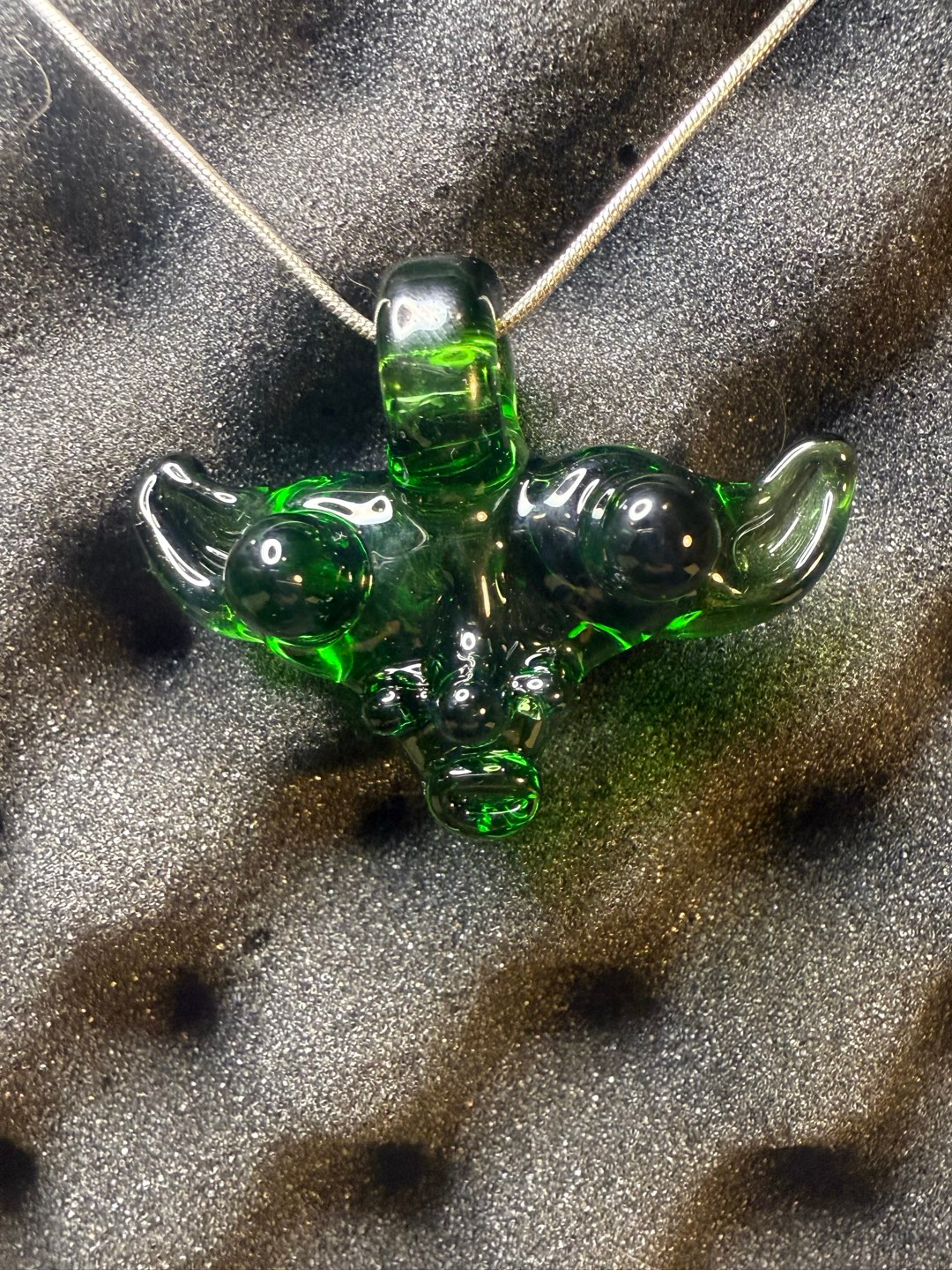 Preview pic of Transparent green Sunya glass trip sitter