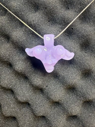 Preview pic of Purple lilac Sunya glass trip sitter pendant