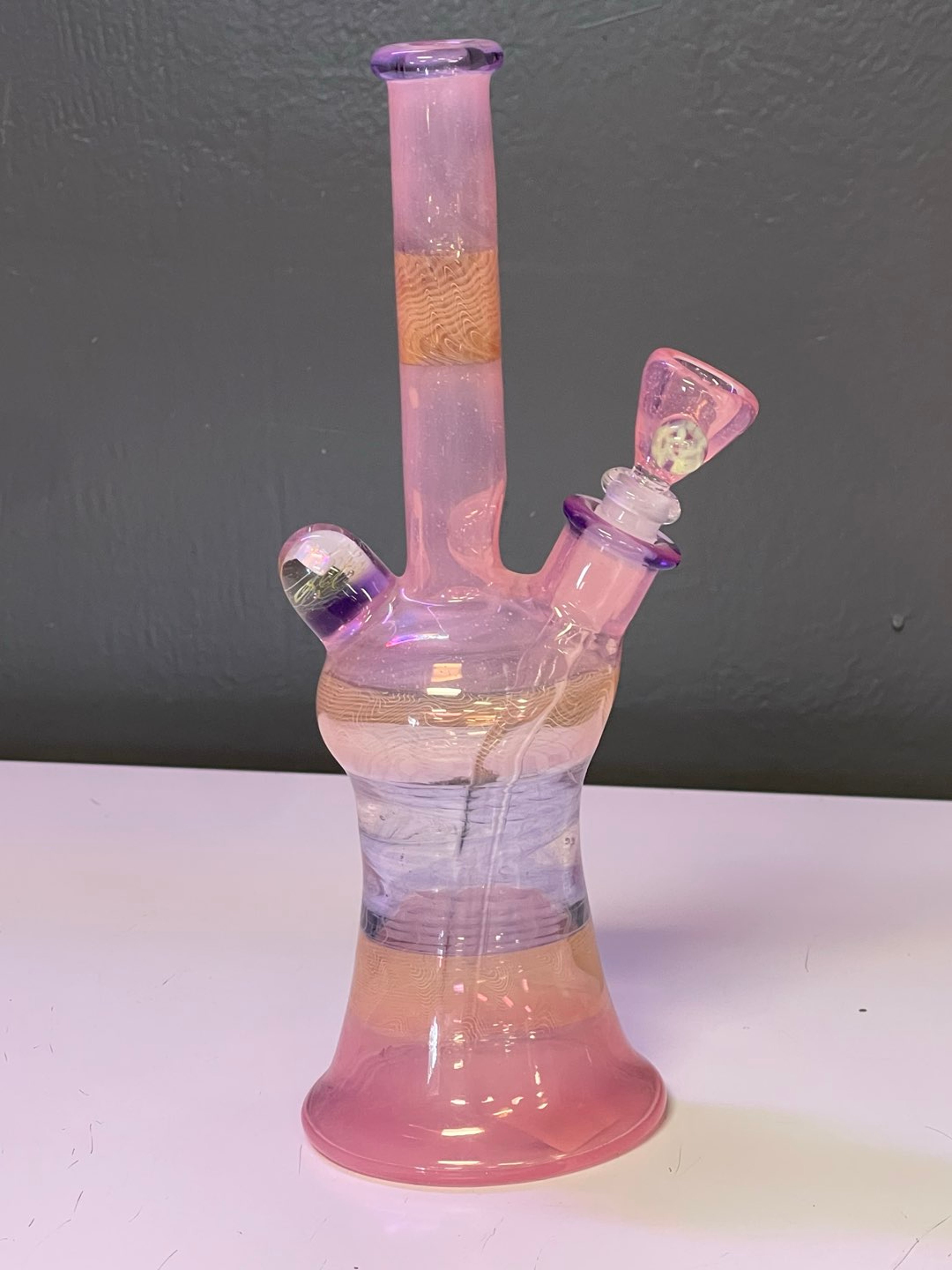 CFL Fume Rig W/ matching bubble cap & slide by MTPGlass image 0