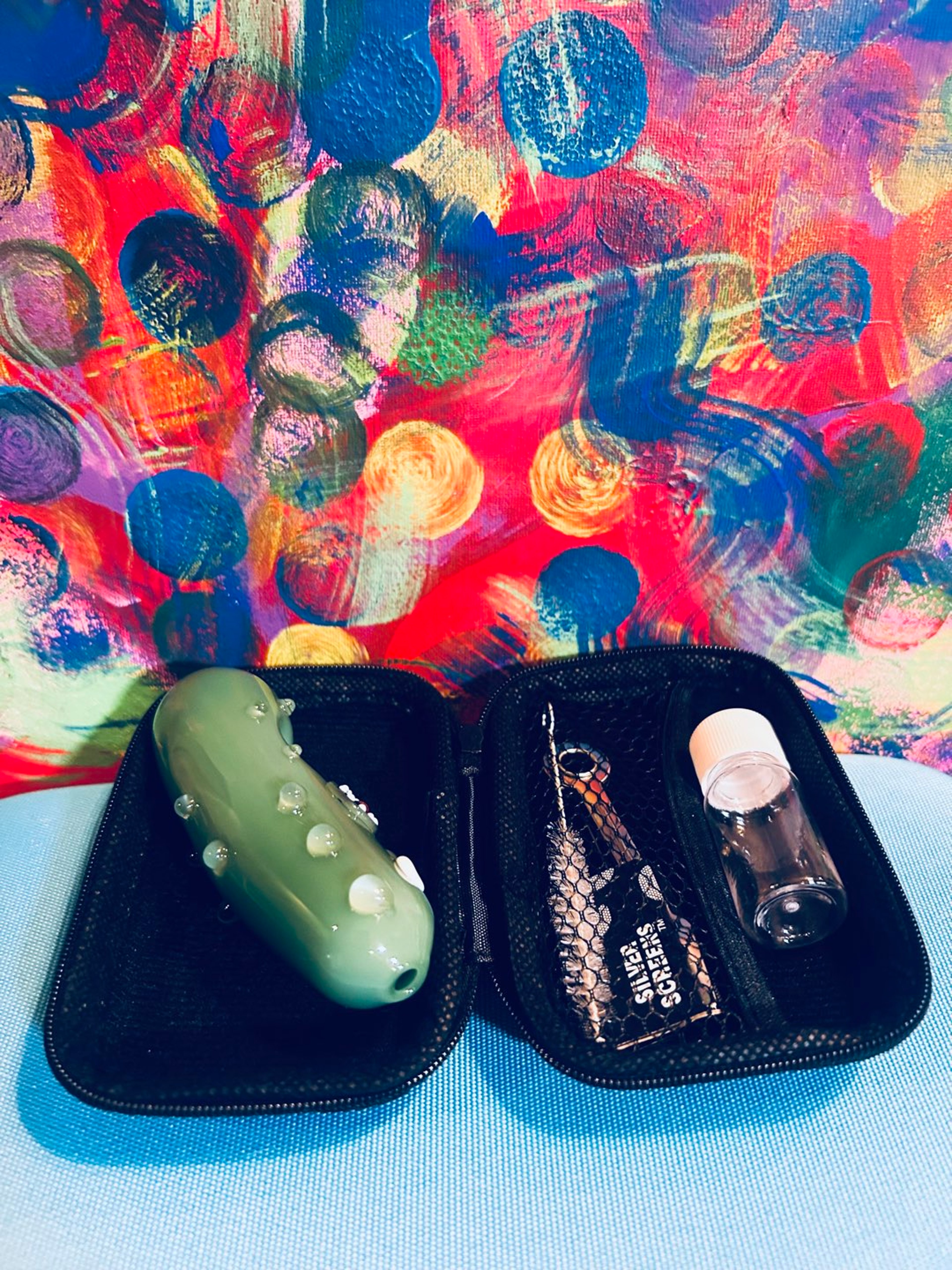 Preview pic of Pickle with face hand pipe w case