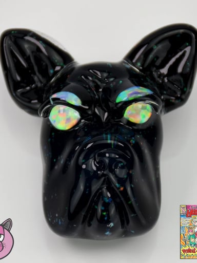 Preview pic of Swanny Glass Cropal Frenchie Pendant