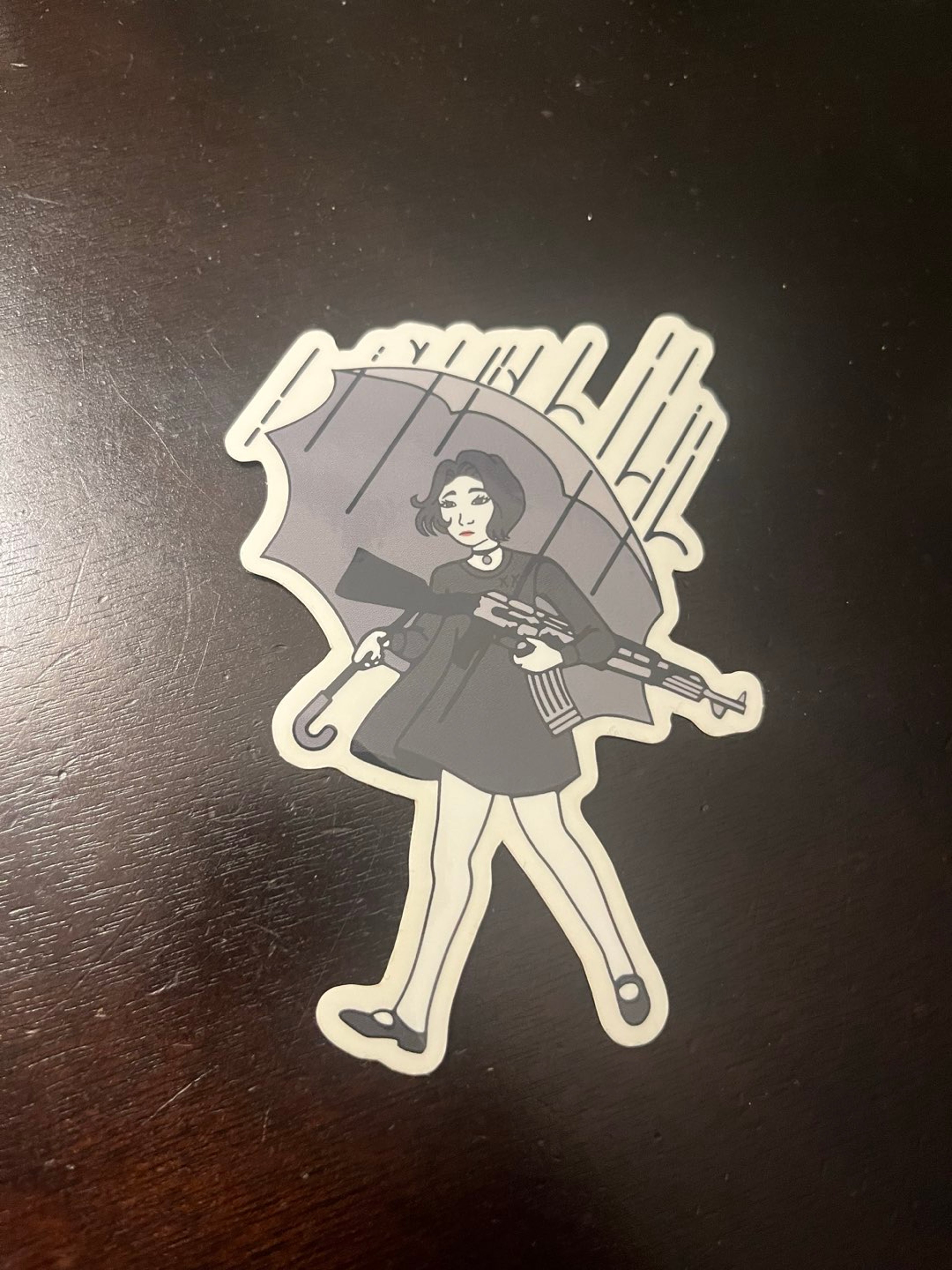 Preview pic of 1 Slinger "Assault Girl" Sticker – Goth/Doomer Variant (Brand new)