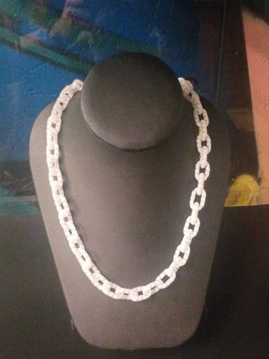 Preview pic of White mini link necklace