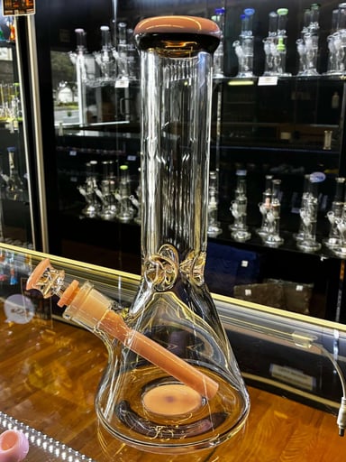 Preview pic of 11'' 9mm Beaker Tube With Pink and Black