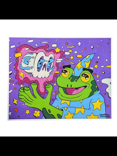 Preview pic of Skully Vibes "Froggy Warlock" Print