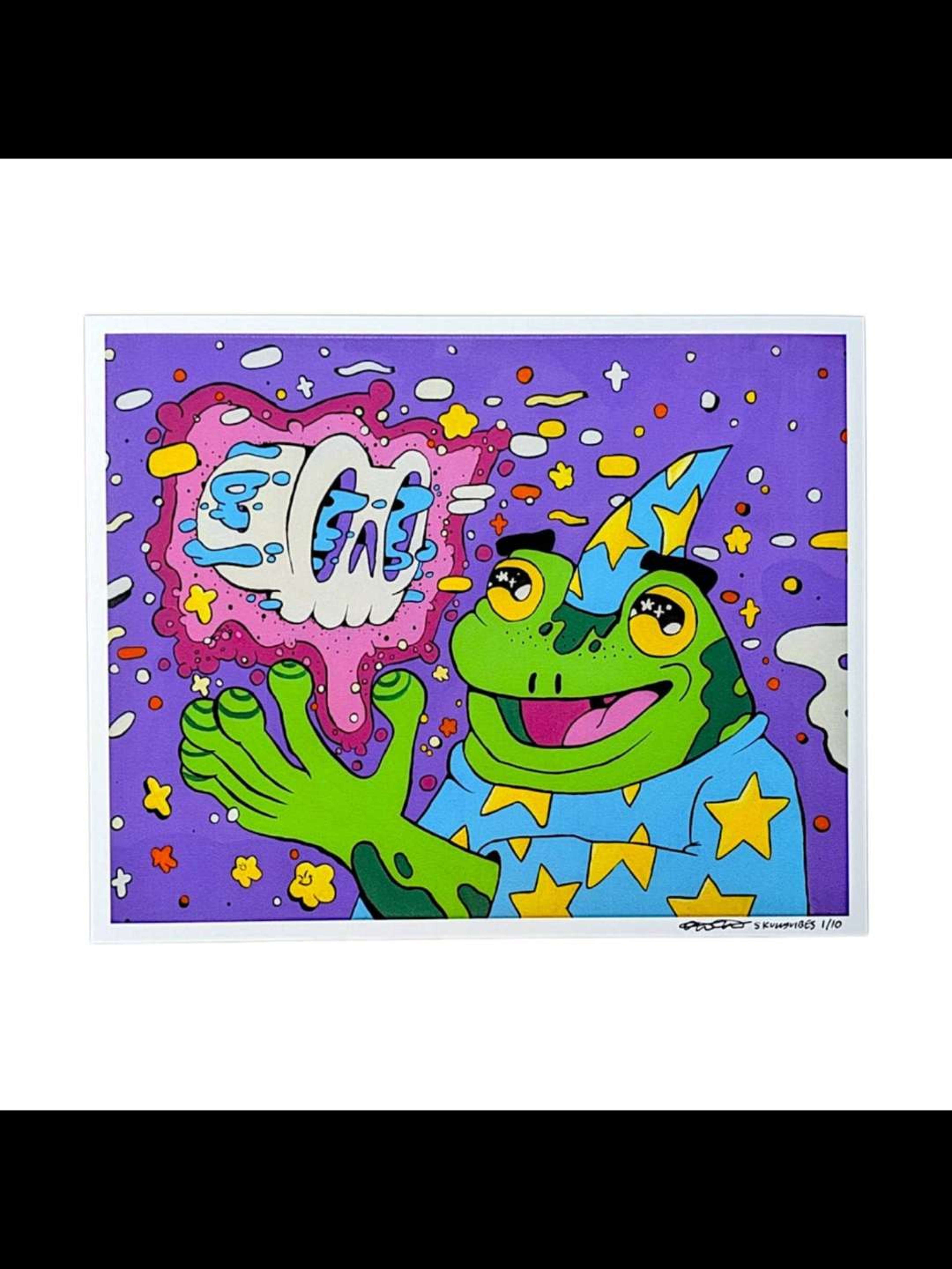 Skully Vibes "Froggy Warlock" Mini Print image 0
