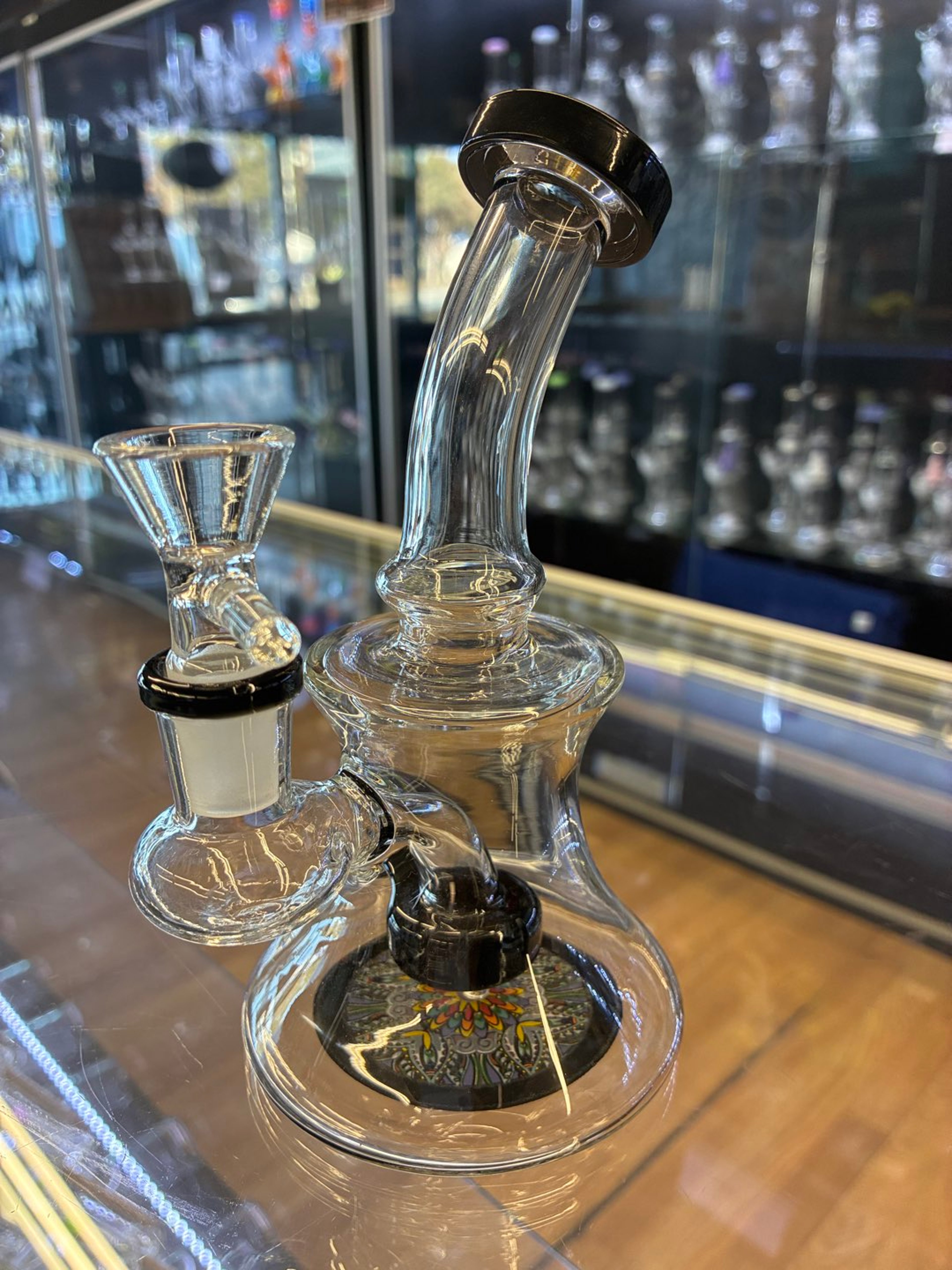 Preview pic of 5” Oil Rig with black shower head perc