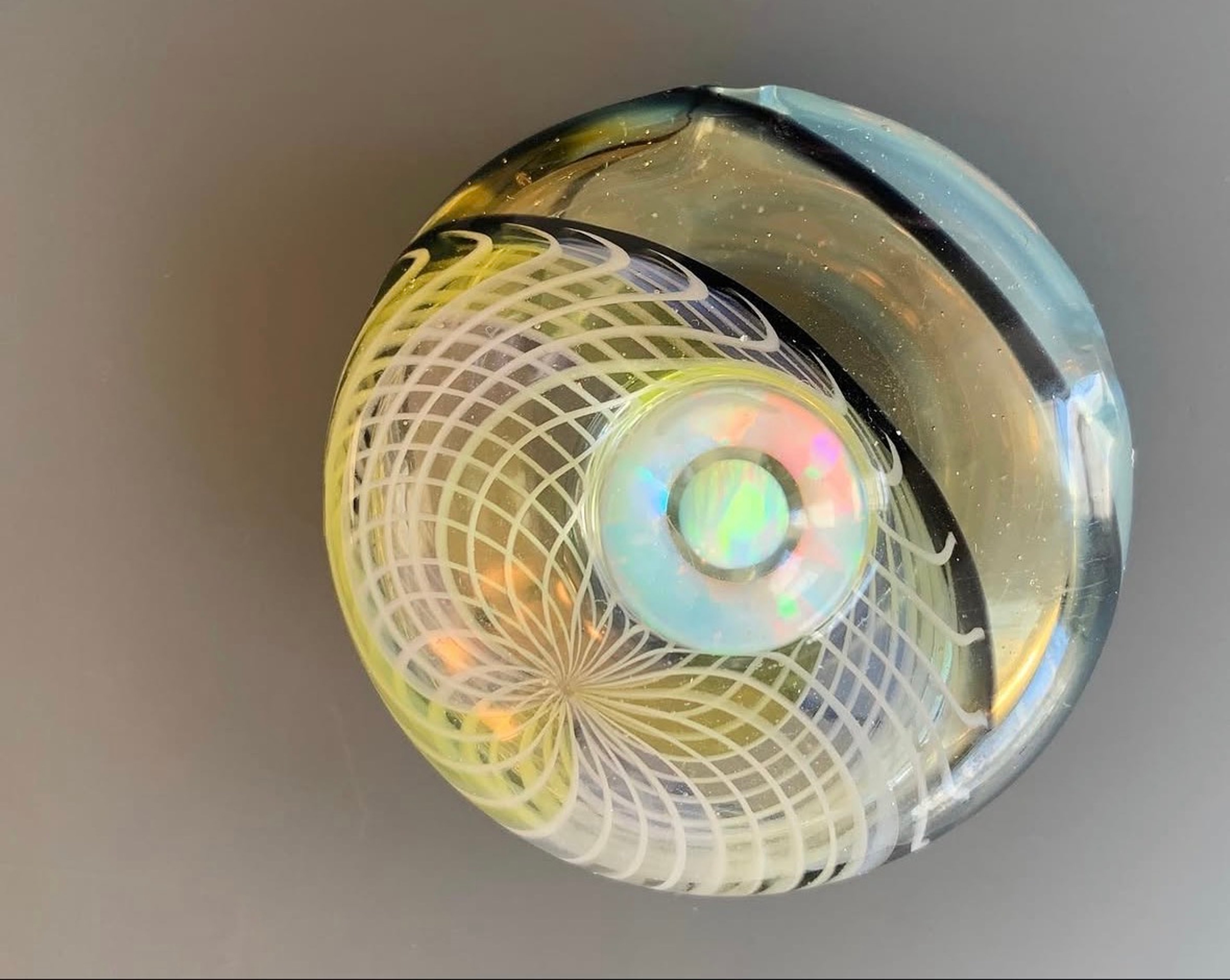 Preview pic of EF Norris Color of Sound pendant with signature white opal ring/sphere