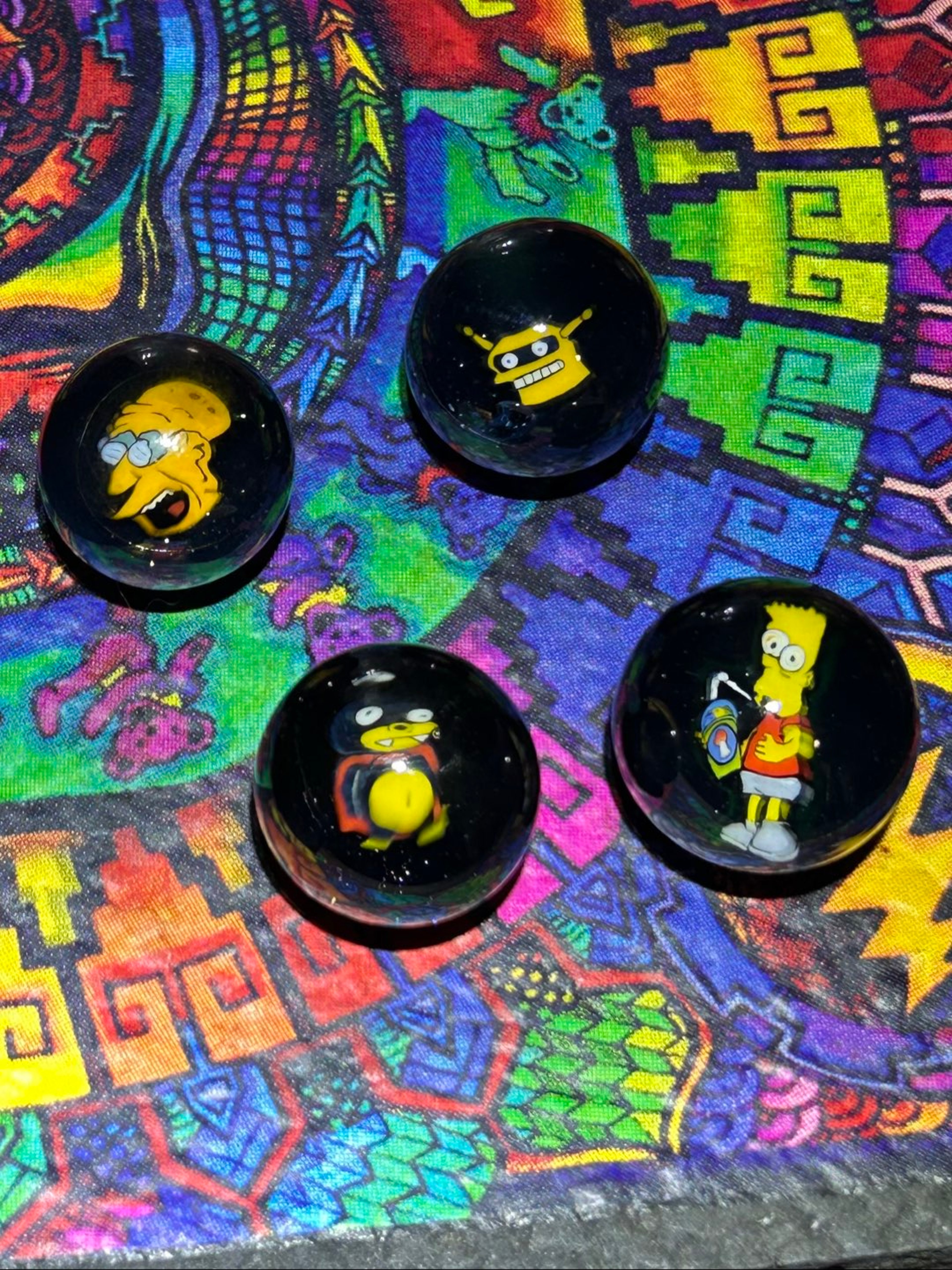 Preview pic of Futurama and Simpsons marbles