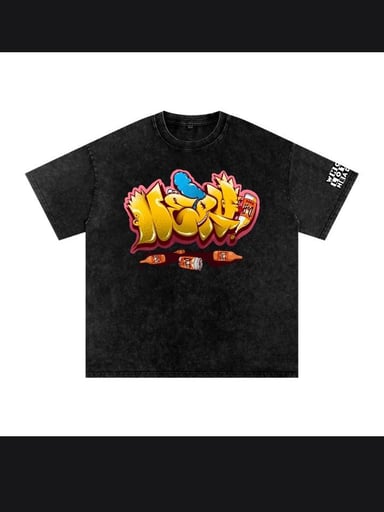 Preview pic of Nervglass x wholelottaheadies acid wash t shirt (size XXL)