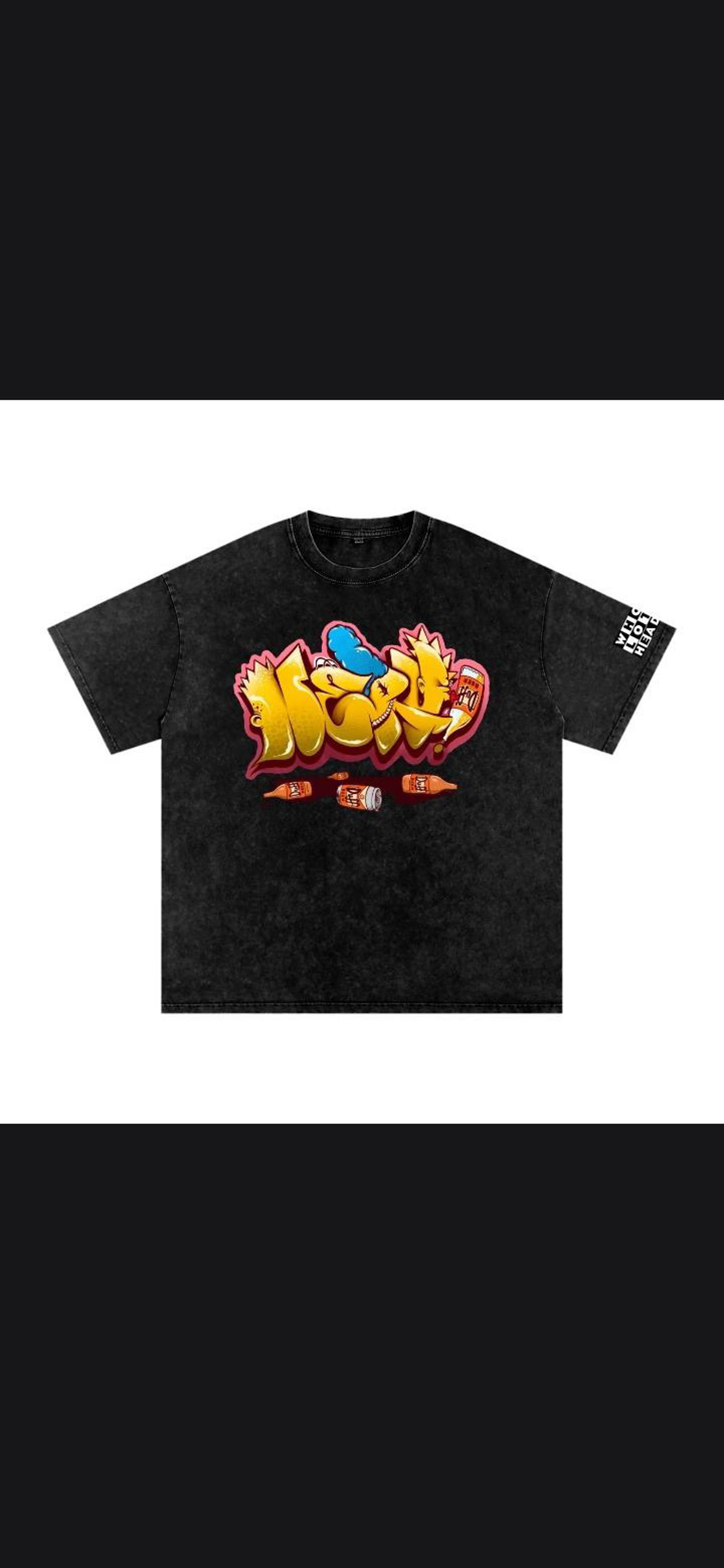 Preview pic of Nervglass x wholelottaheadies acid wash t shirt (size XL)