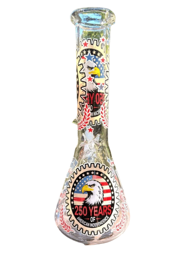 Preview pic of 🚨 Premium High Quality🚨 Glass Water Bong  W/ 250th Anniversary USA Design #2 14mm Male Bowl