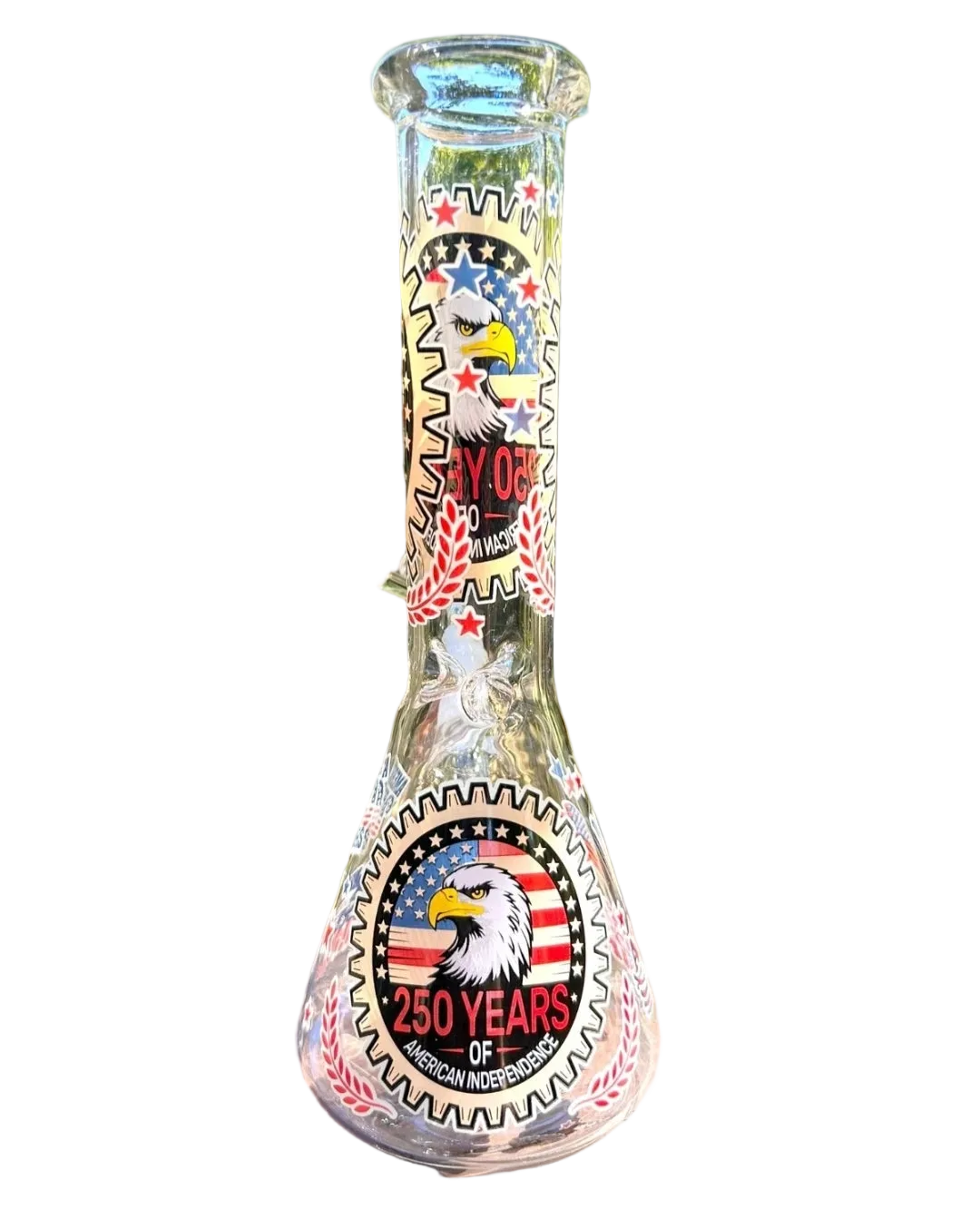 Preview pic of 🚨 Premium High Quality🚨 Glass Water Bong  W/ 250th Anniversary USA Design #2 14mm Male Bowl