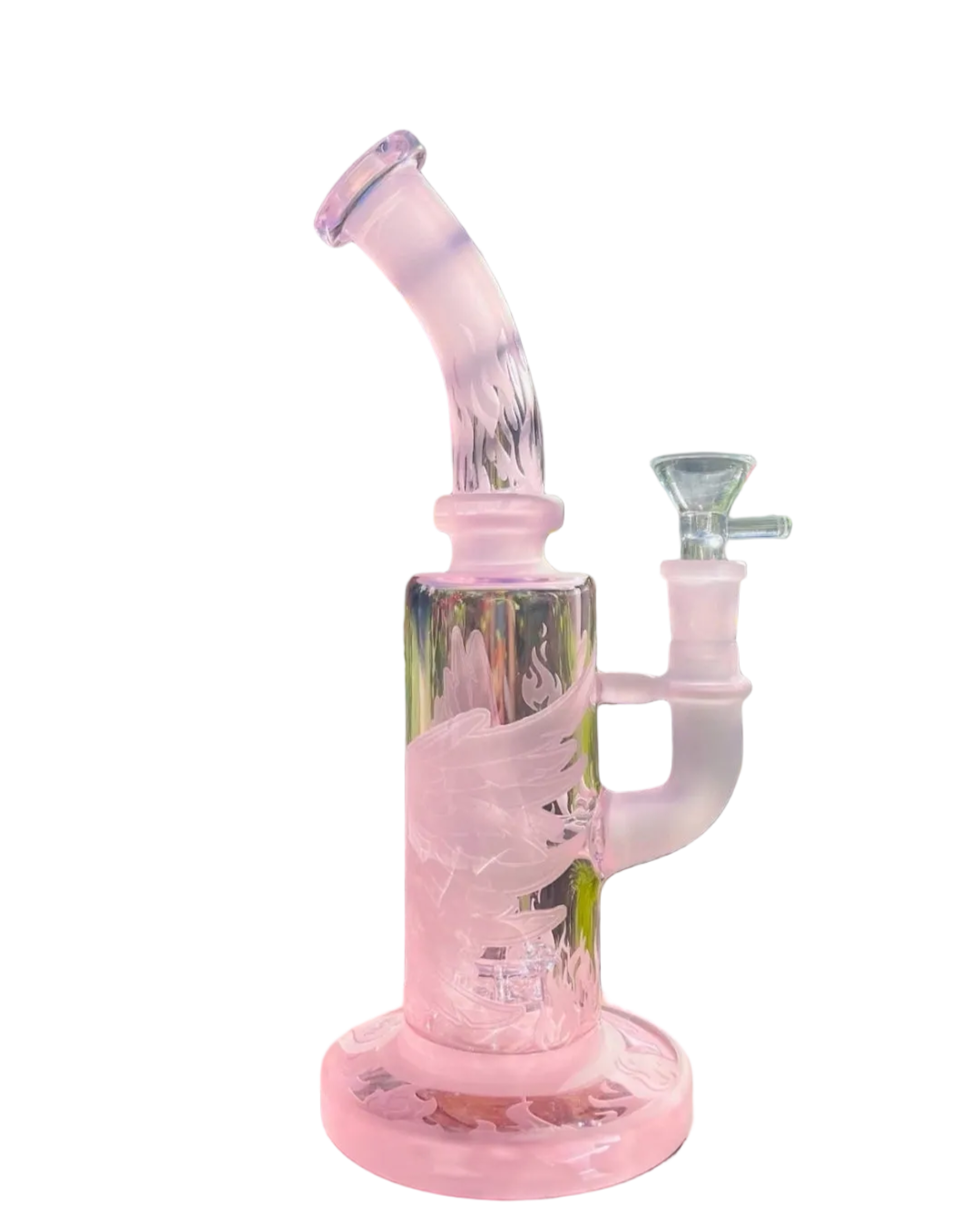 🚨 Premium High Quality🚨 Glass Water Bong  W/ Cardinal Love Design 14mm Male Bowl image 0