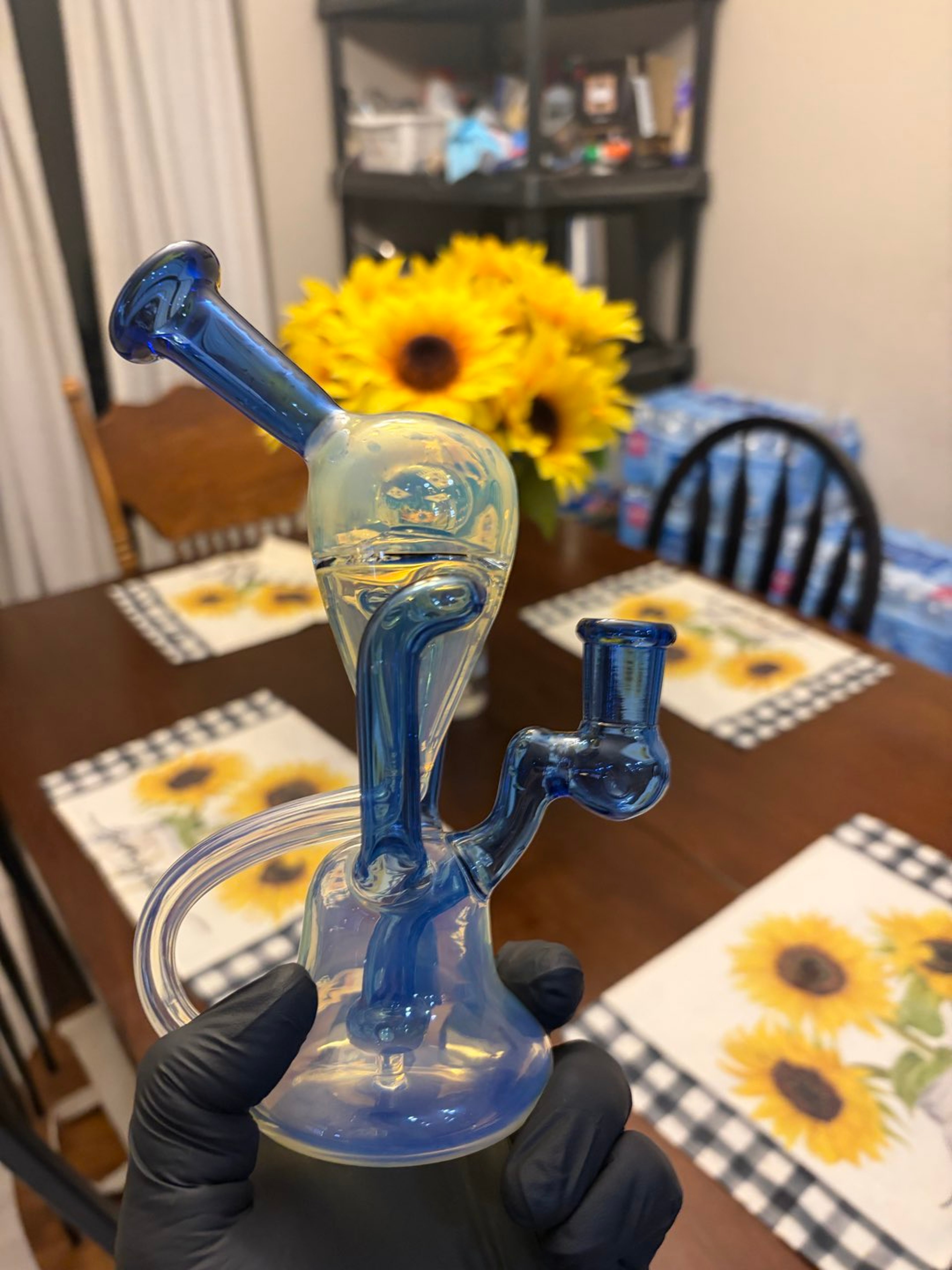 7 inch cobalt fumed Phoenix star dab rig image 0