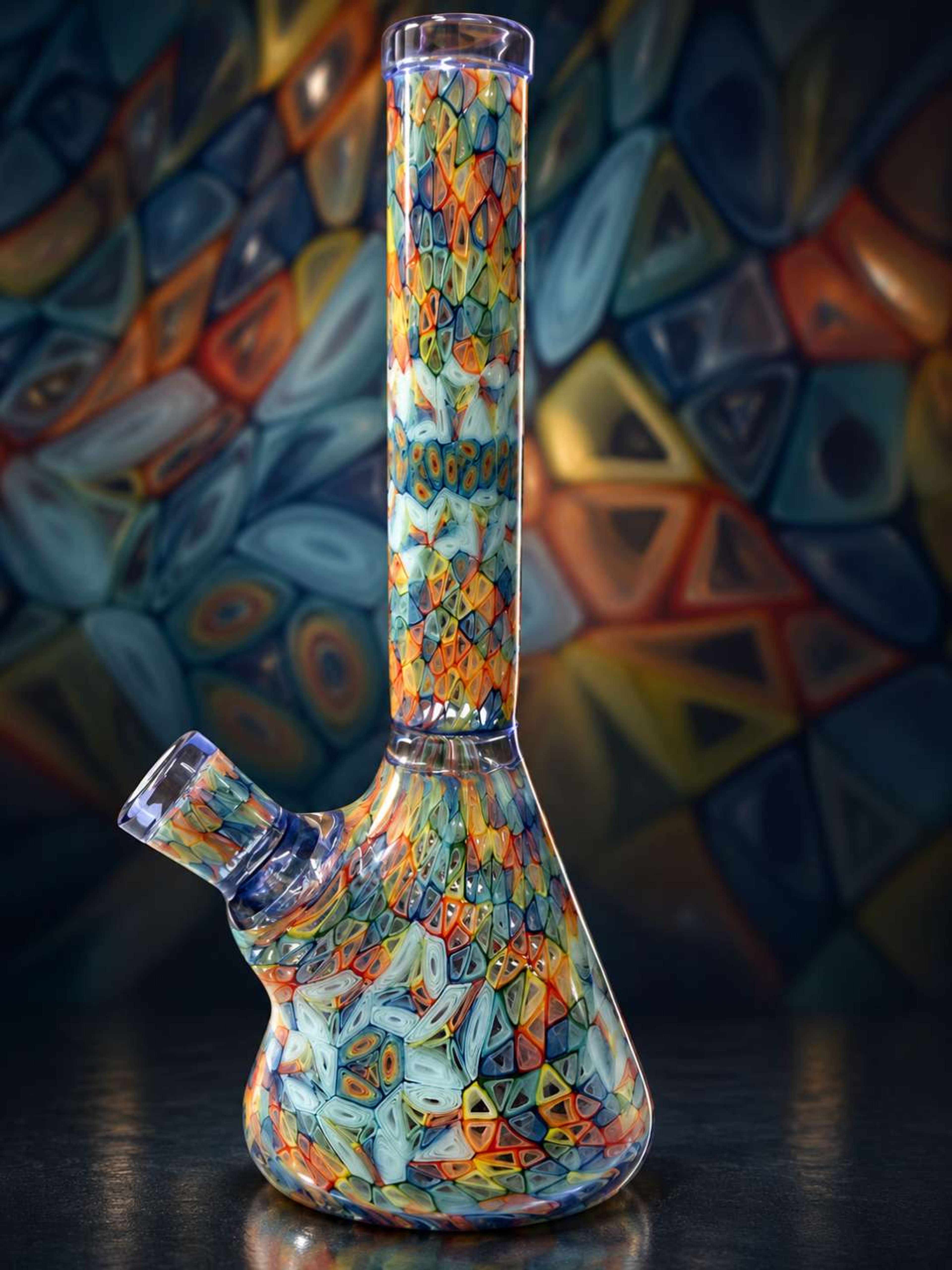 Preview pic of 🆕 JEFF HEATH FULL MURRINE MINI BEAKER