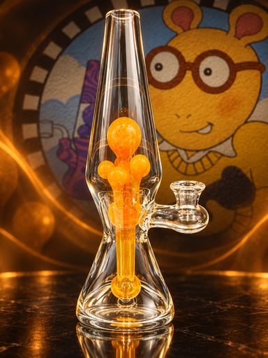 Preview pic of 🆕 BLUEGRASS FULL SIZE CLEAR LAMP W/ CRUSHED OPAL LAVA