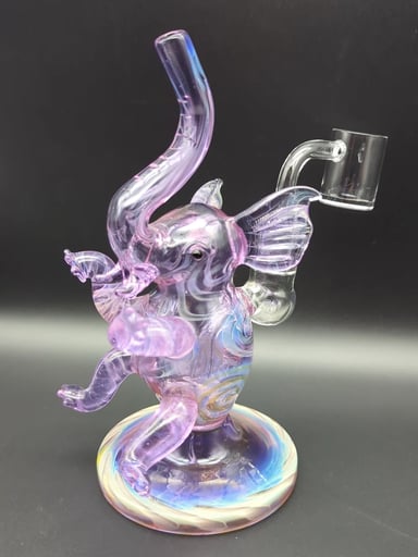 Preview pic of 7.5" PURPLE FUMED ELEPHANT DAB RIG 14MM