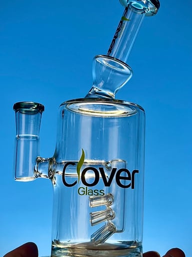 Preview pic of Clover bent neck rib cage perc water pipe