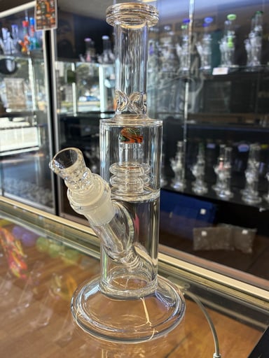 Preview pic of 10” American Made Glass Tube with Wig Wag UFO Showerhead perc