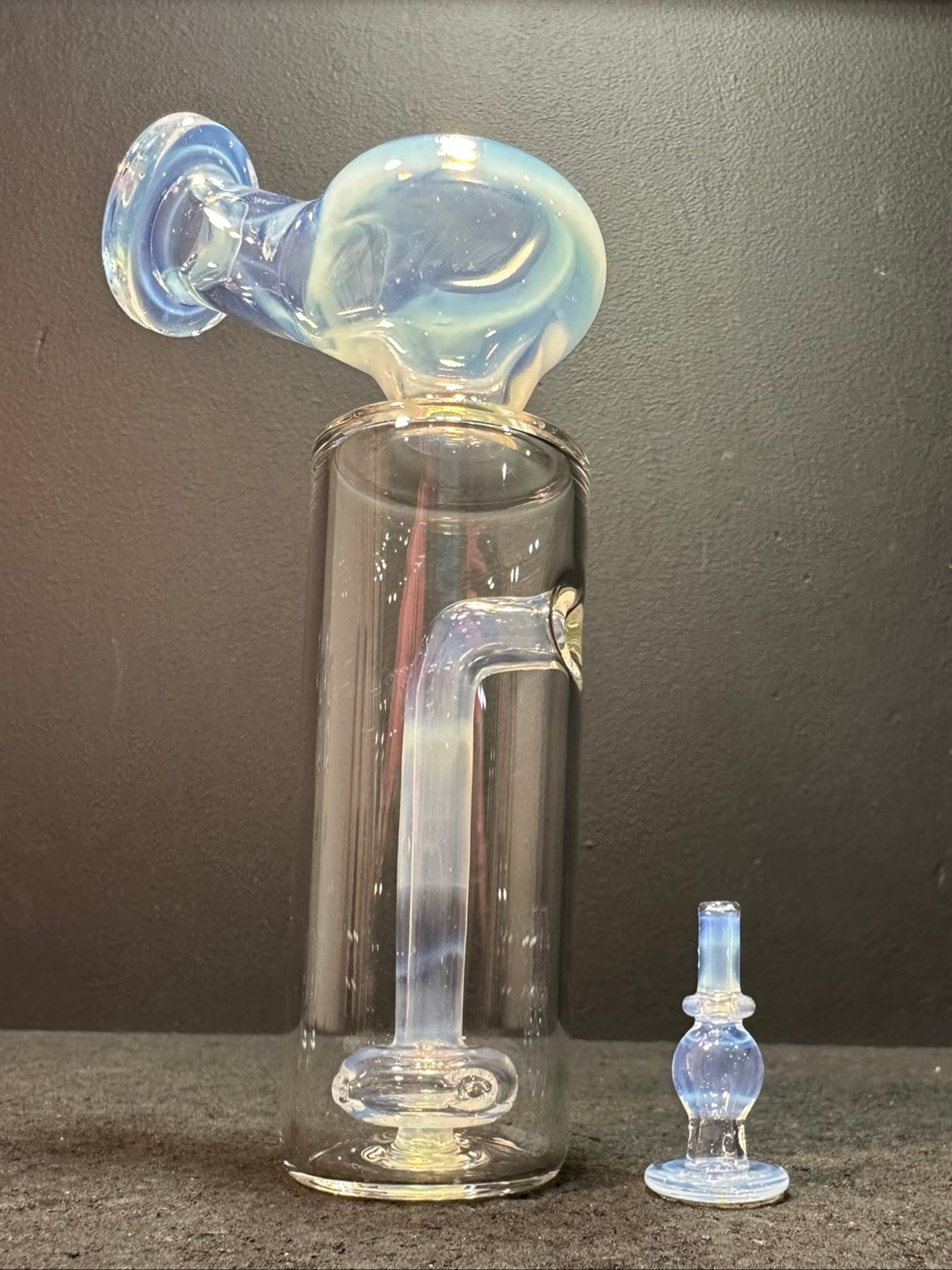 Preview pic of Charlie Shaw Glass Dr Dabber Switch Go Water Top w/ Matching Cap