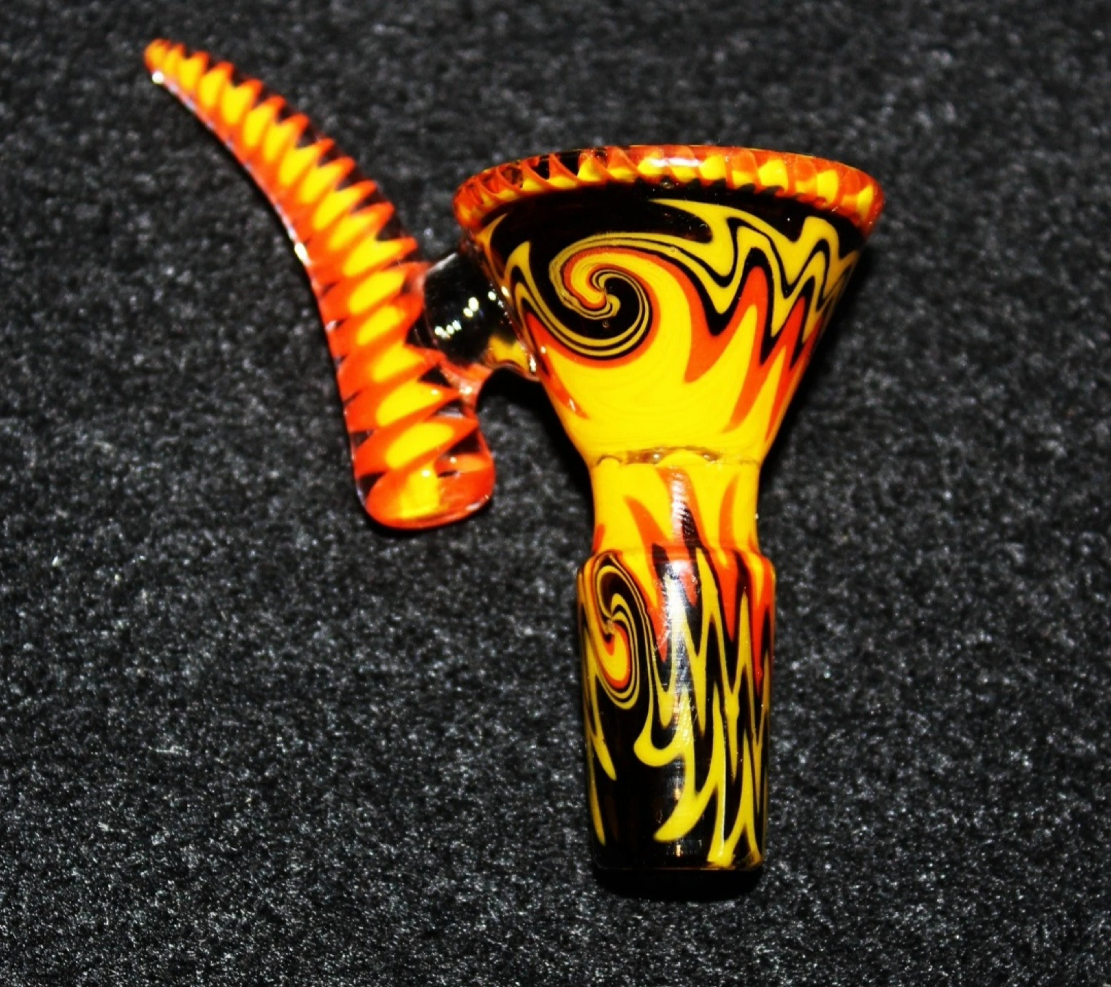 🚨14mm Premium HIGH QUALITY Glass Bowl🚨FLAMING VORTEX Design image 0